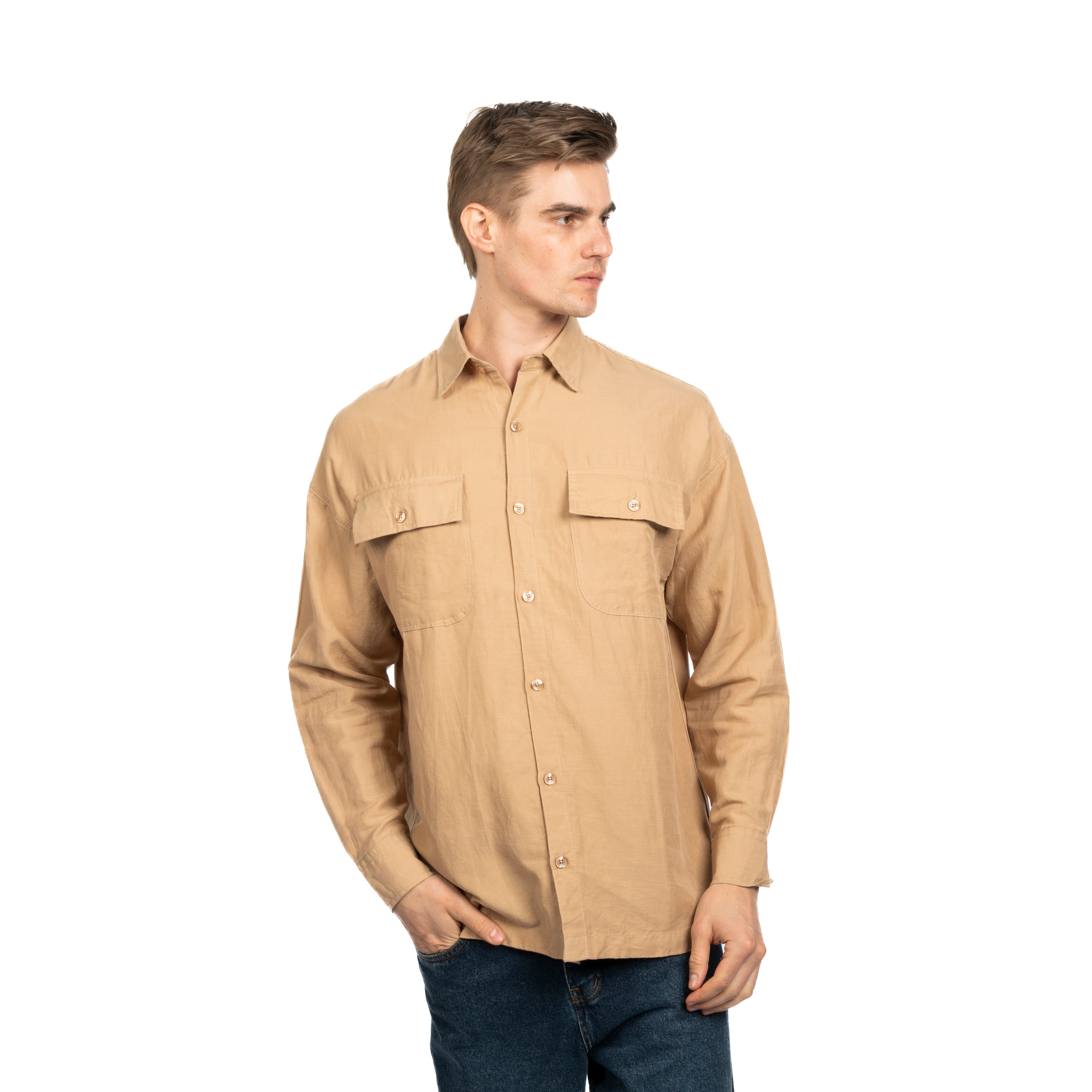 Long Sleeve Shirt - Men - Plain