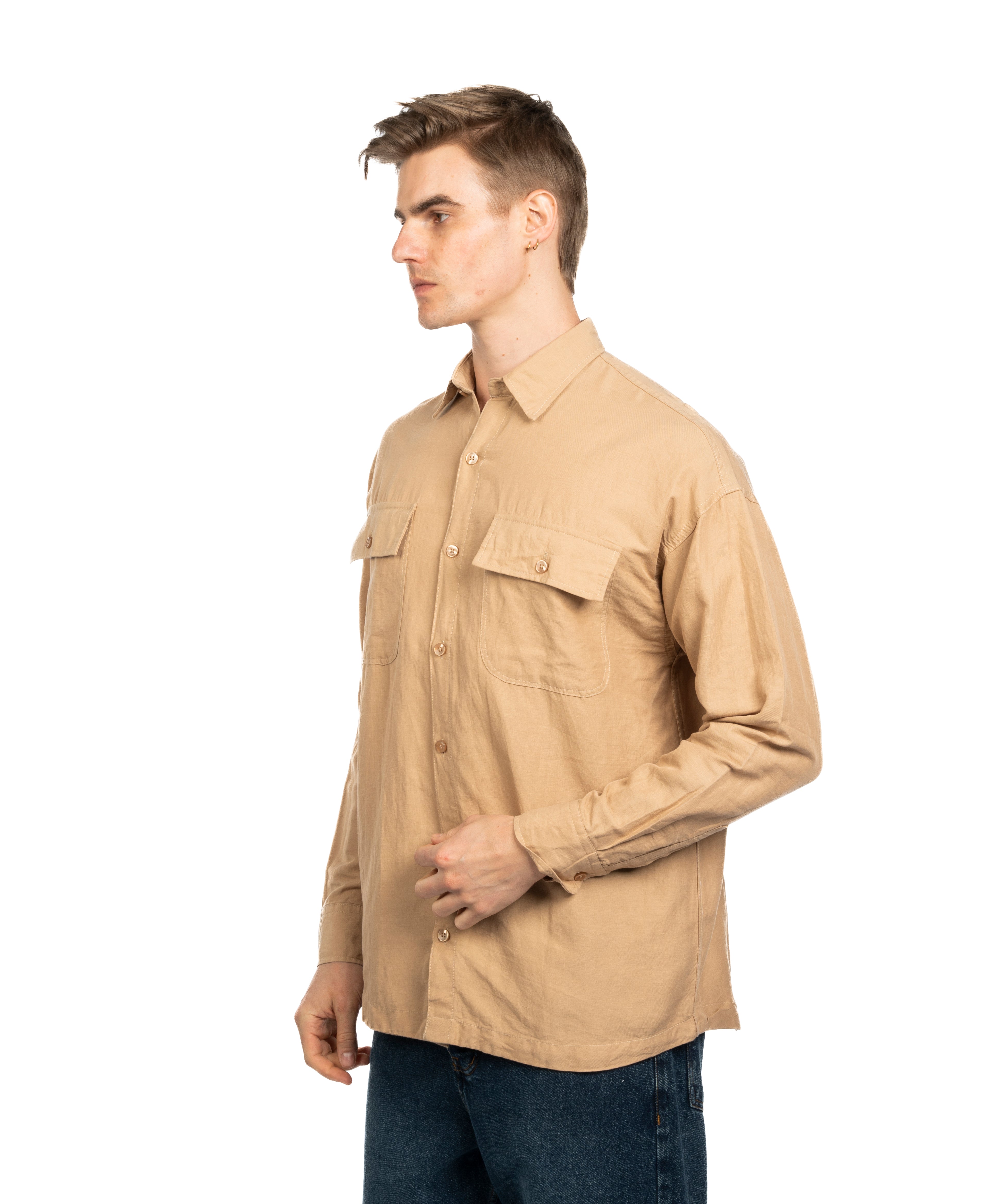Long Sleeve Shirt - Men - Plain