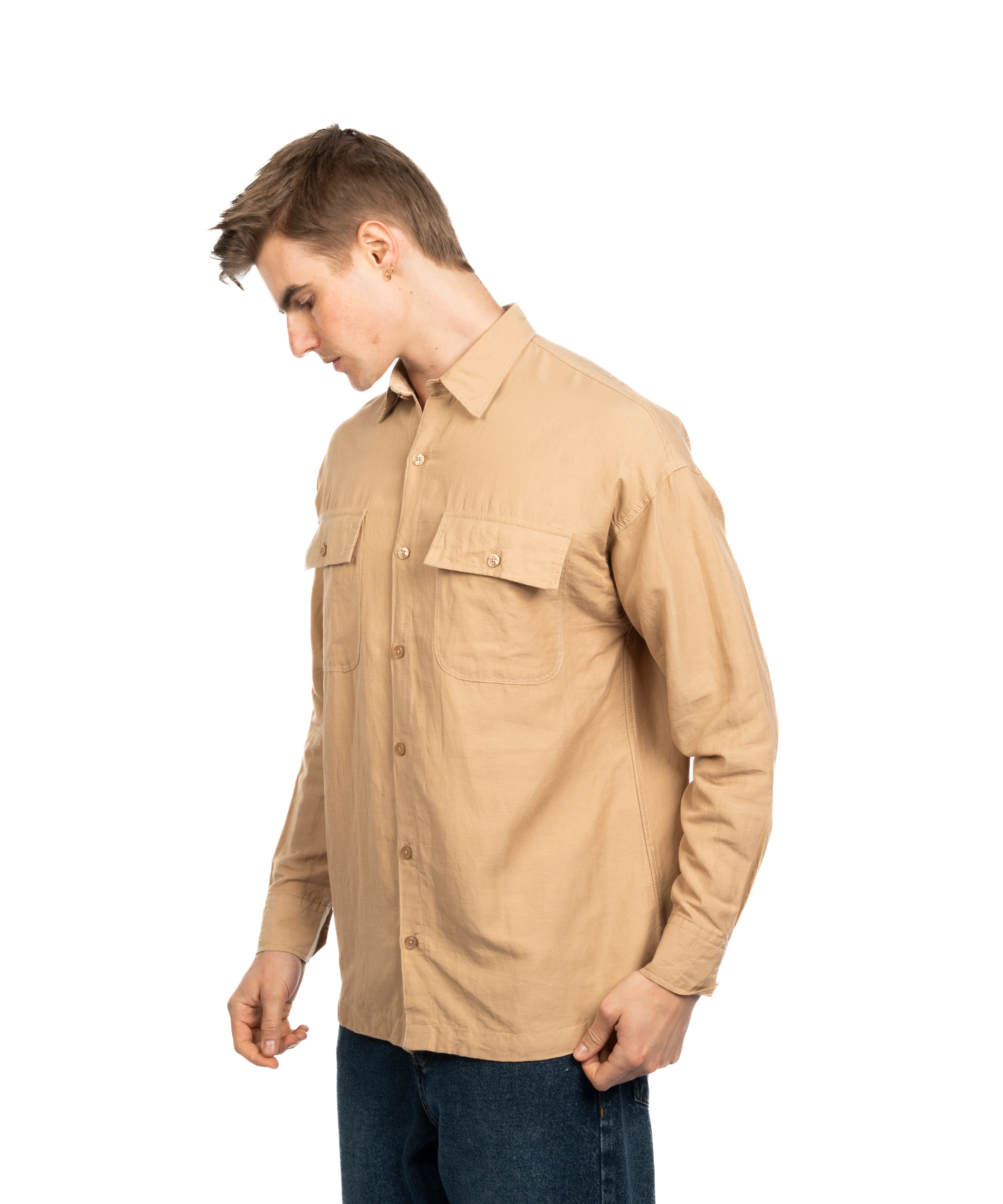 Long Sleeve Shirt - Men - Plain
