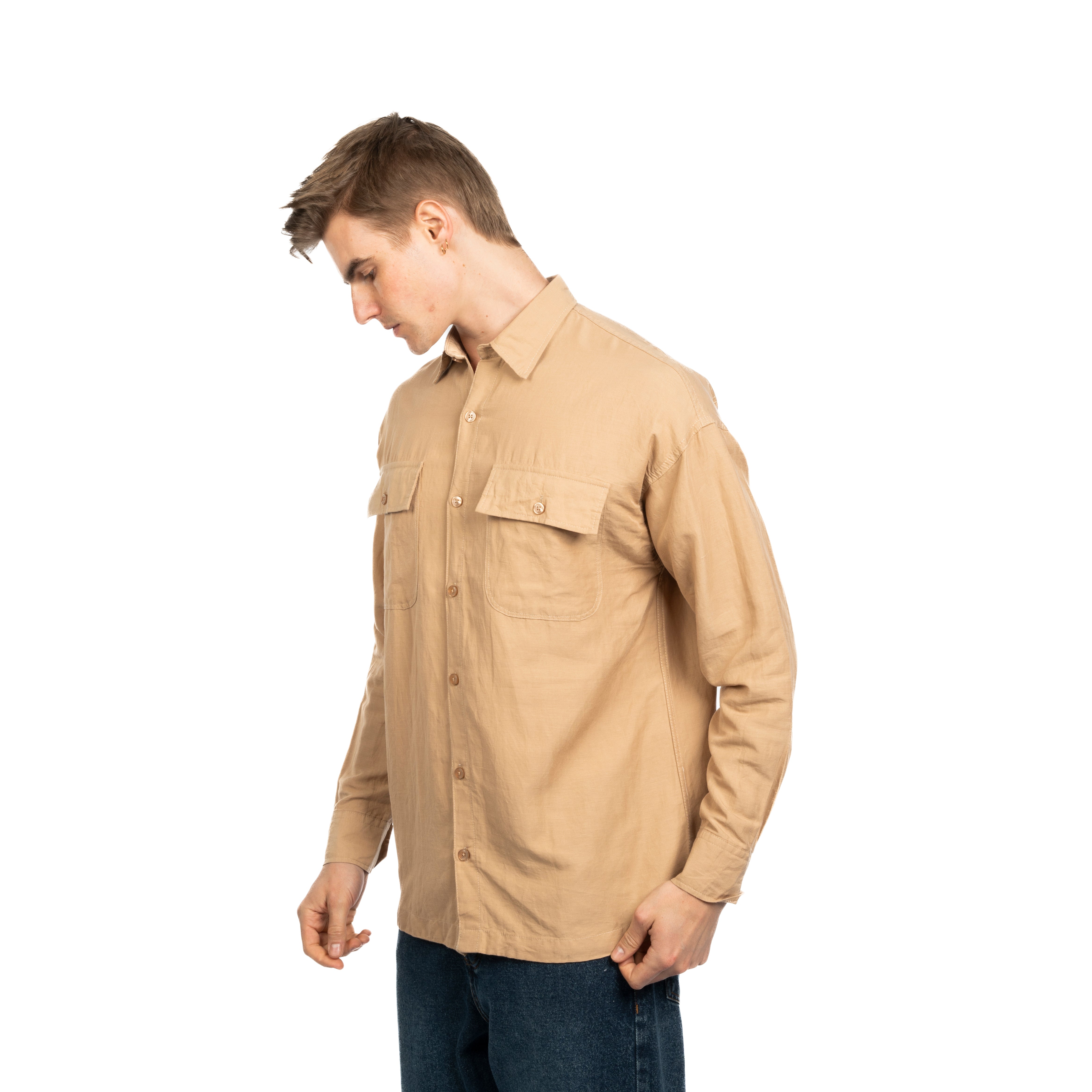 Long Sleeve Shirt - Men - Plain