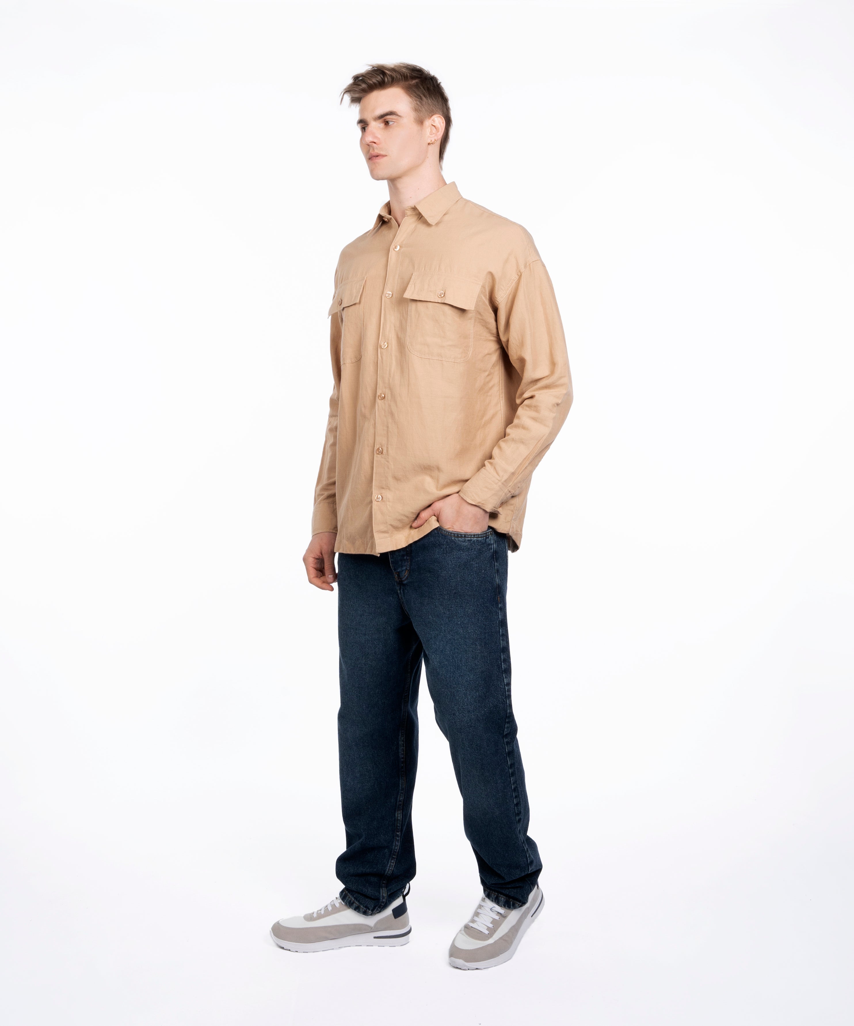 Long Sleeve Shirt - Men - Plain