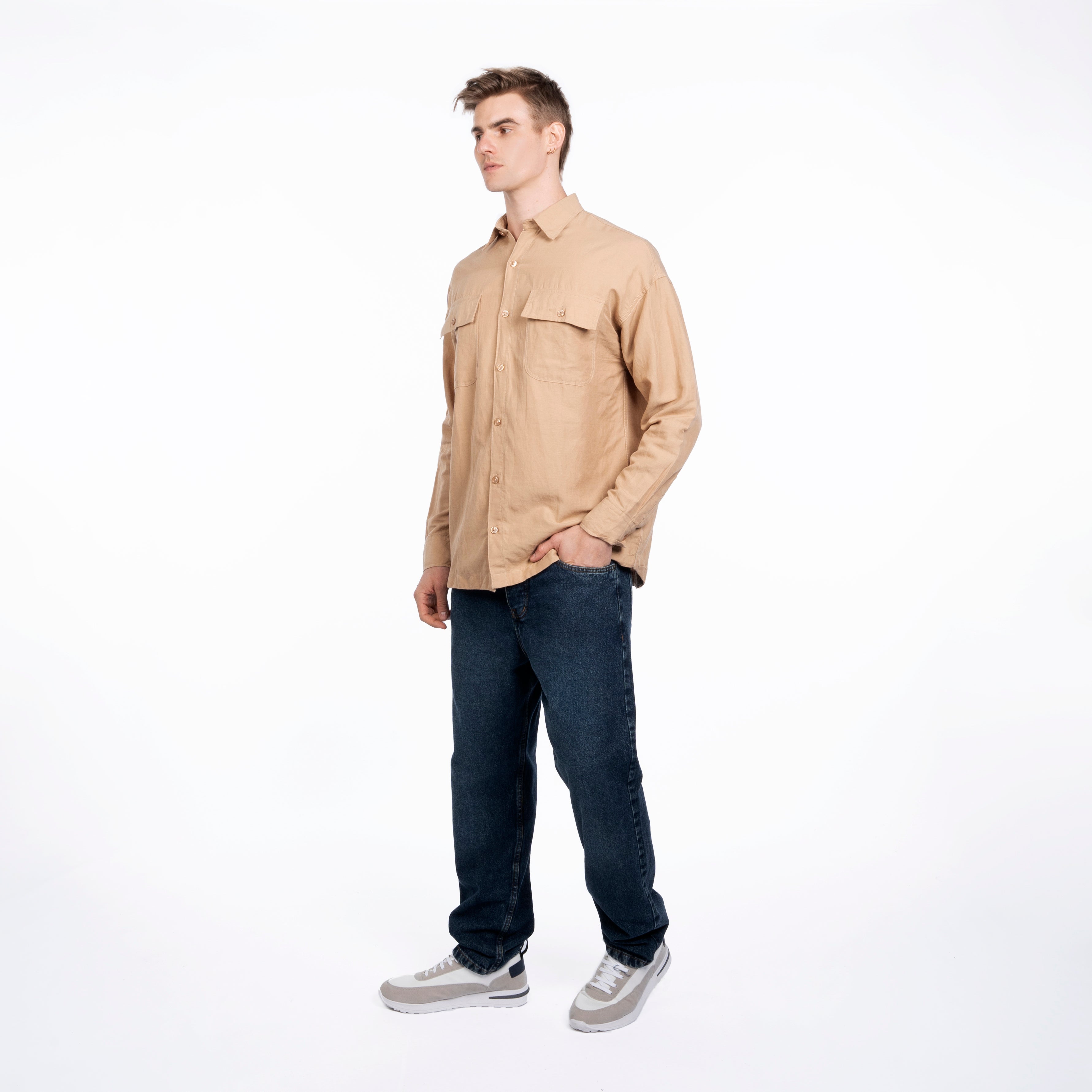 Long Sleeve Shirt - Men - Plain