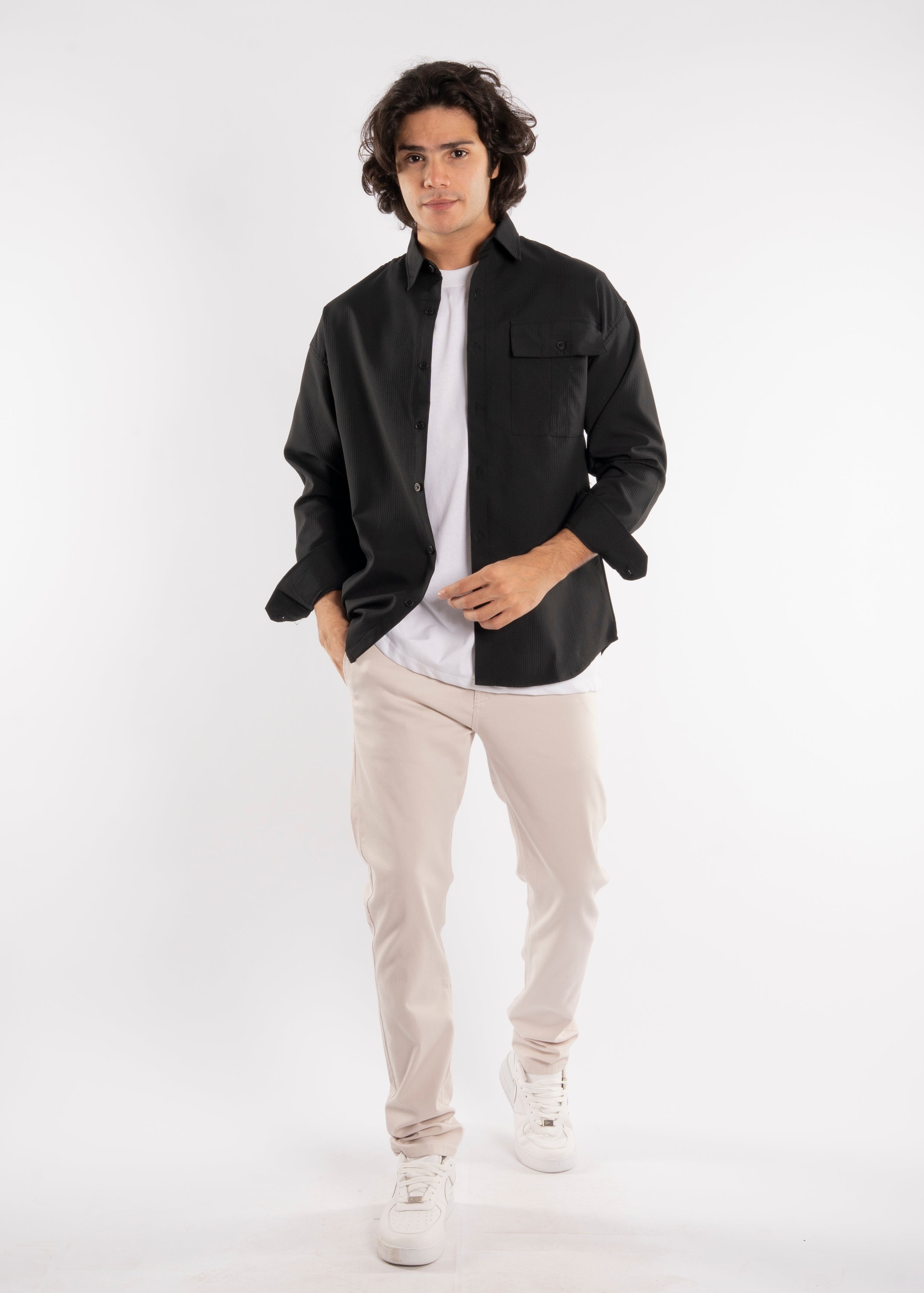 Long Sleeve Shirt - Men - Gabardine