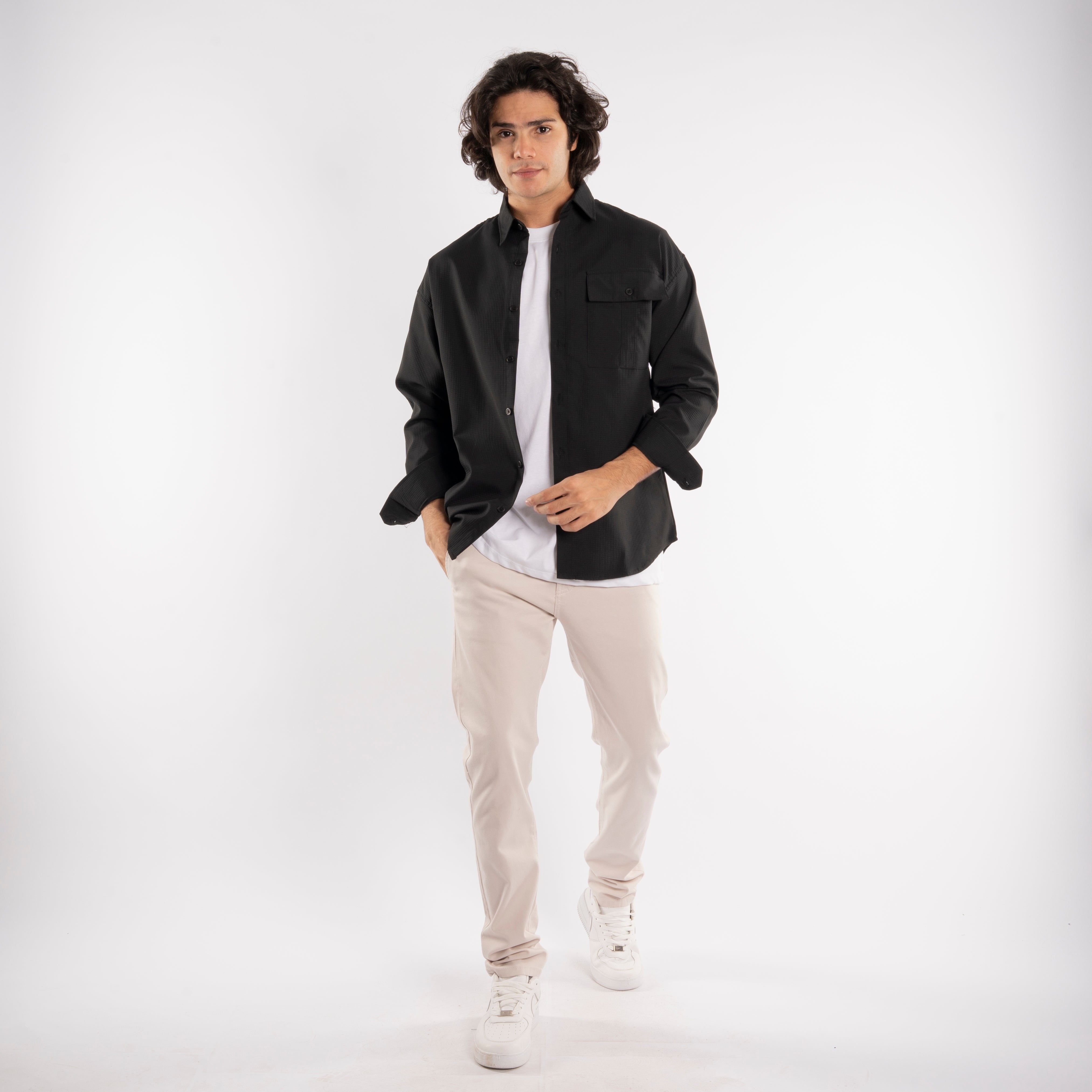 Long Sleeve Shirt - Men - Gabardine