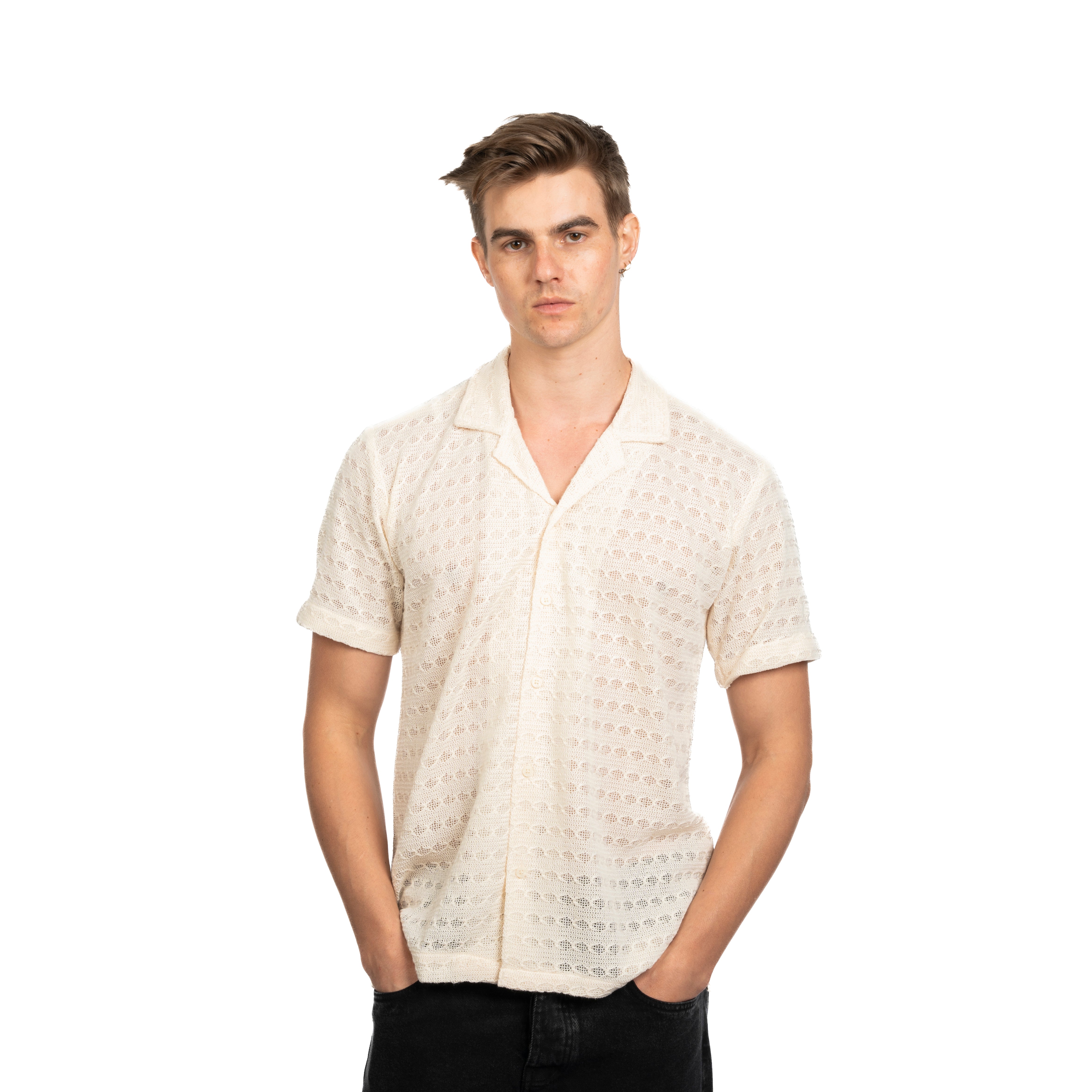 Half Sleeve Shirt - Men - Plain