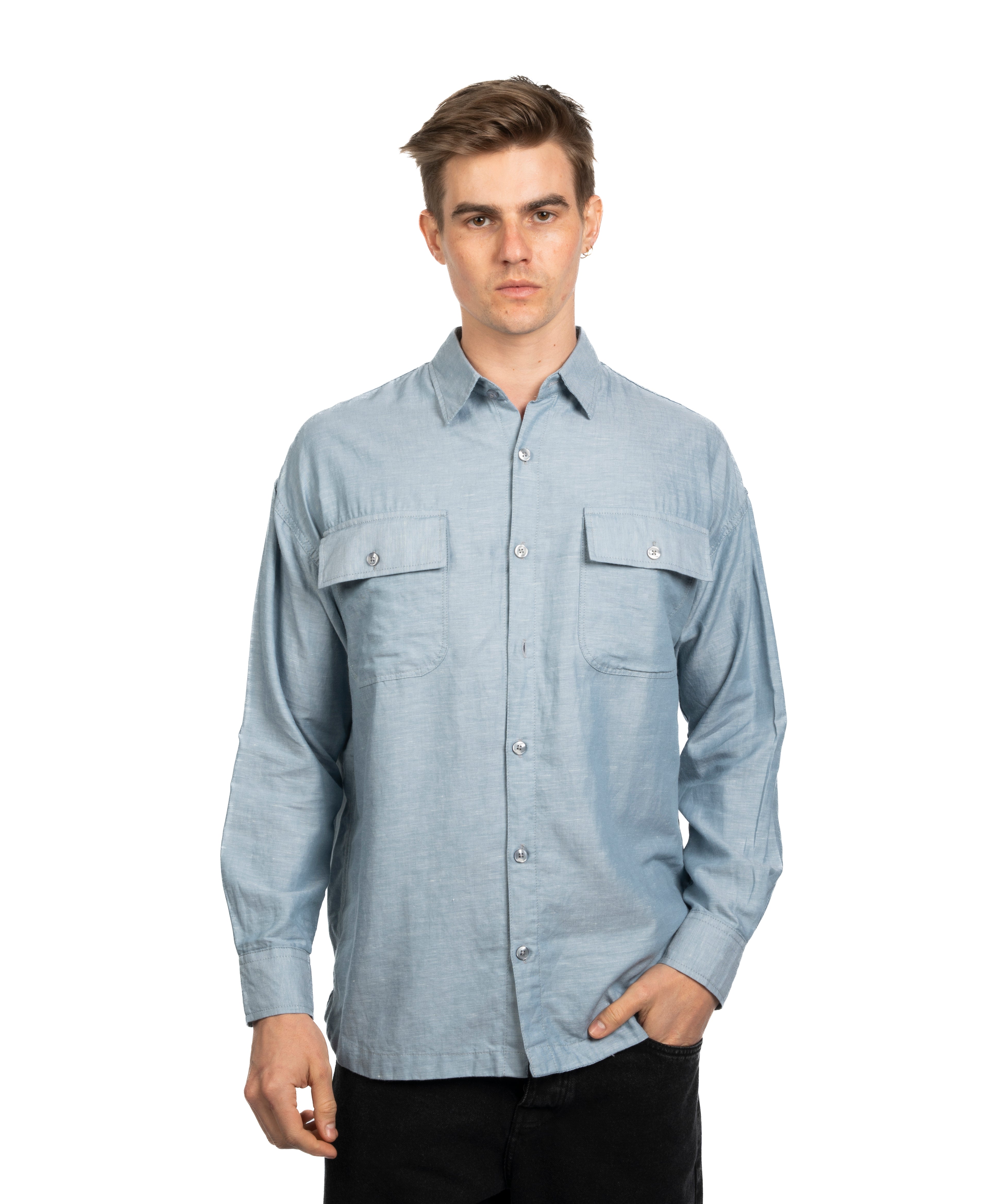 Long Sleeve Shirt - Men - Plain