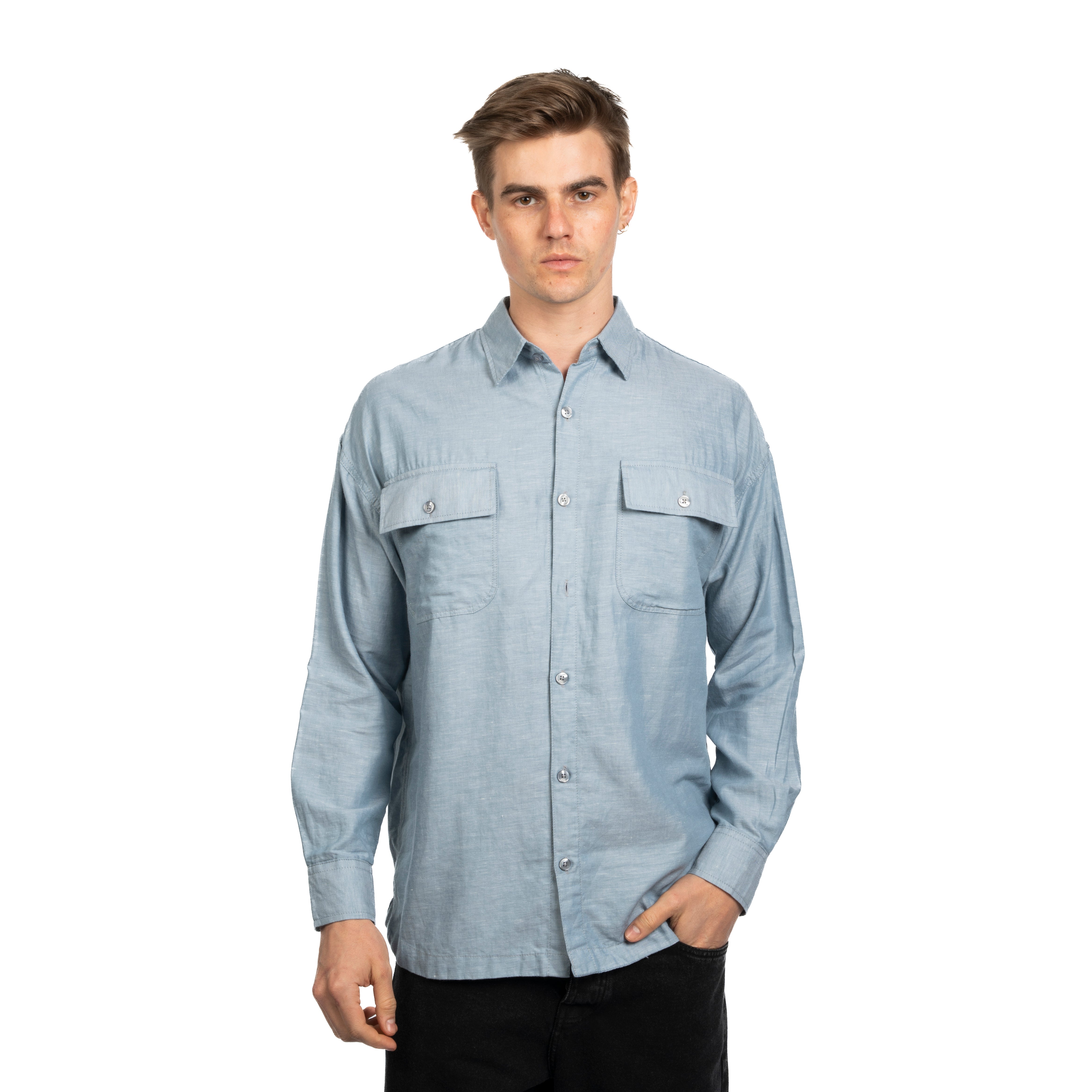 Long Sleeve Shirt - Men - Plain