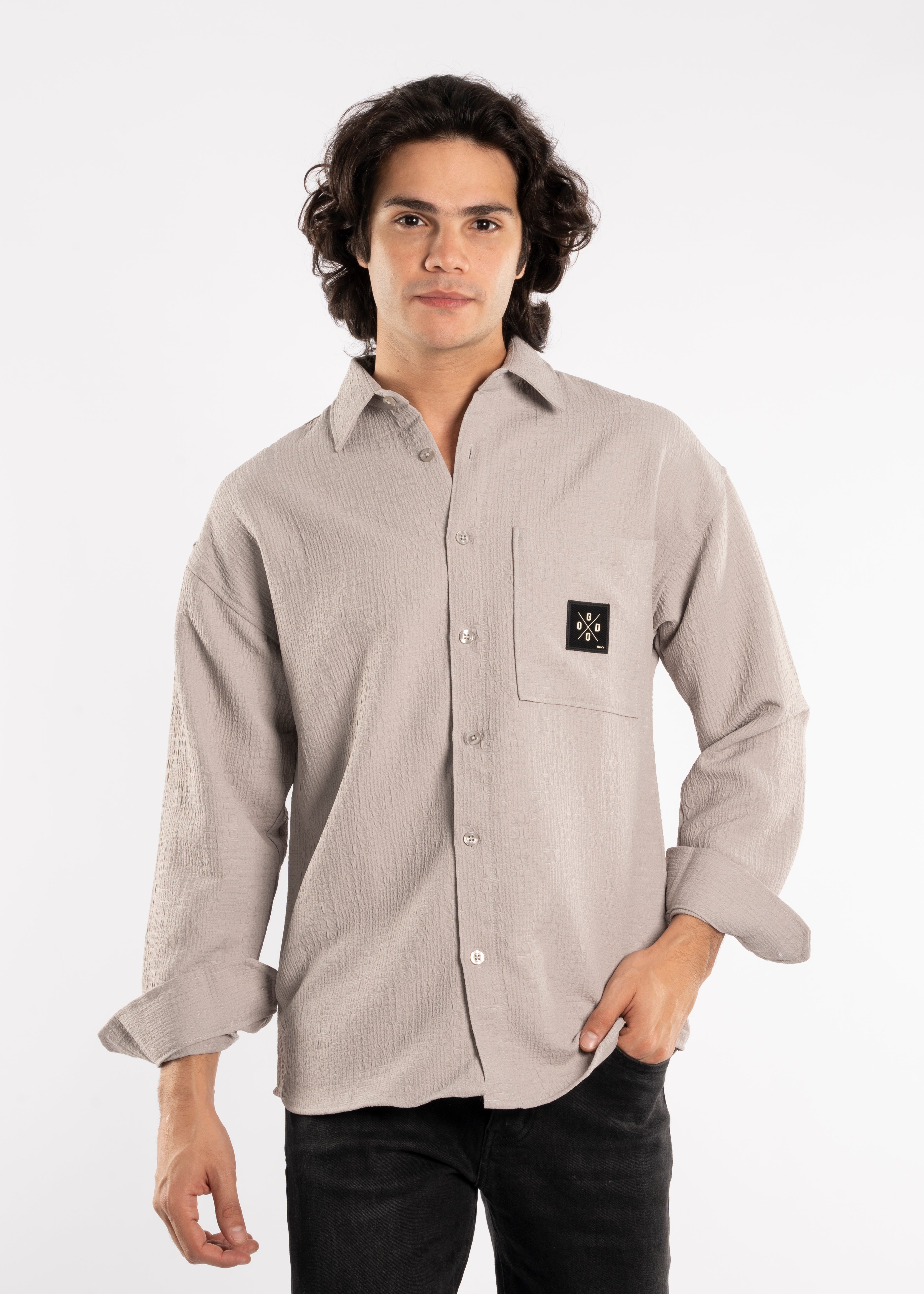 Long Sleeve Shirt - Men -  Gabardine