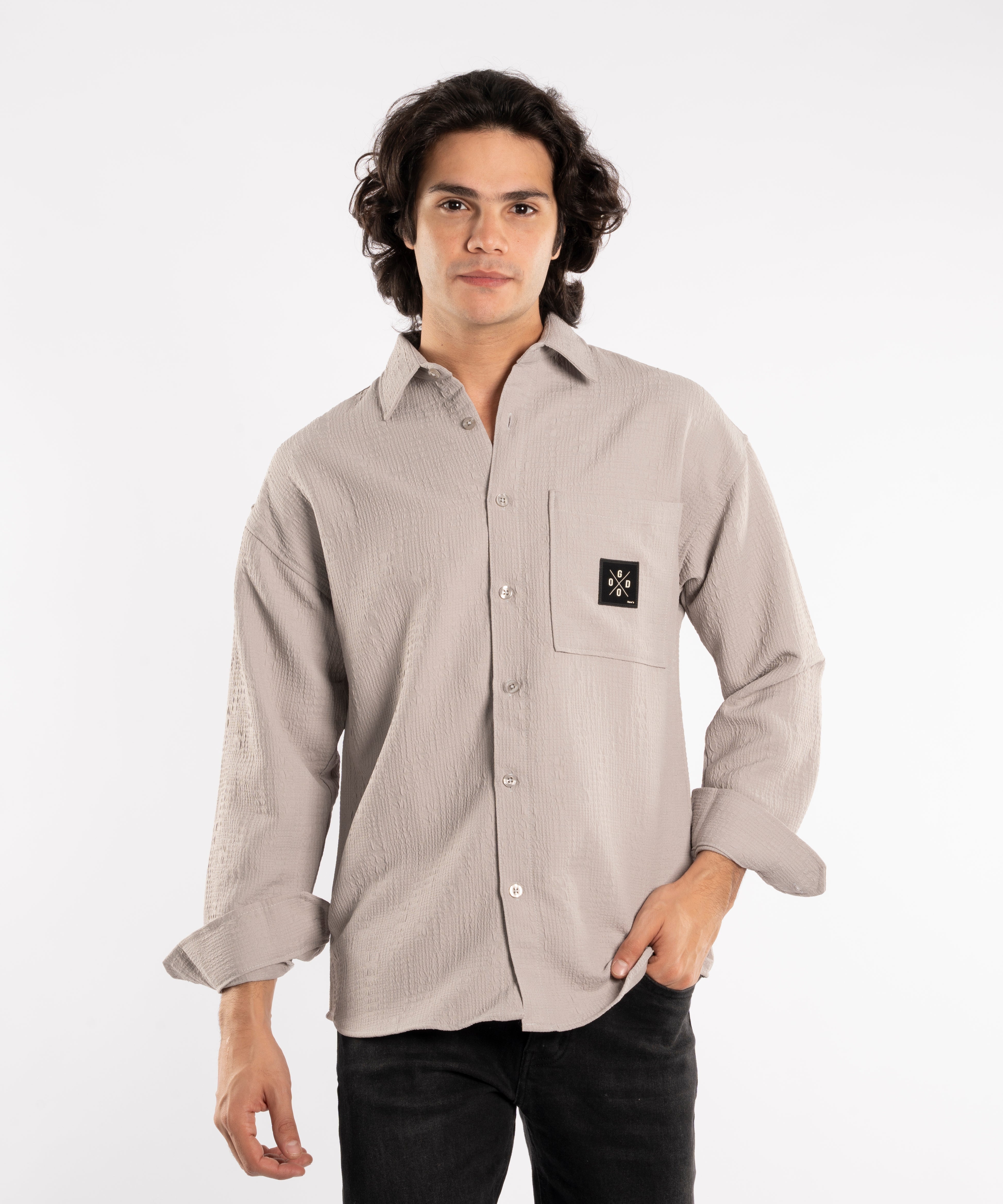 Long Sleeve Shirt - Men -  Gabardine