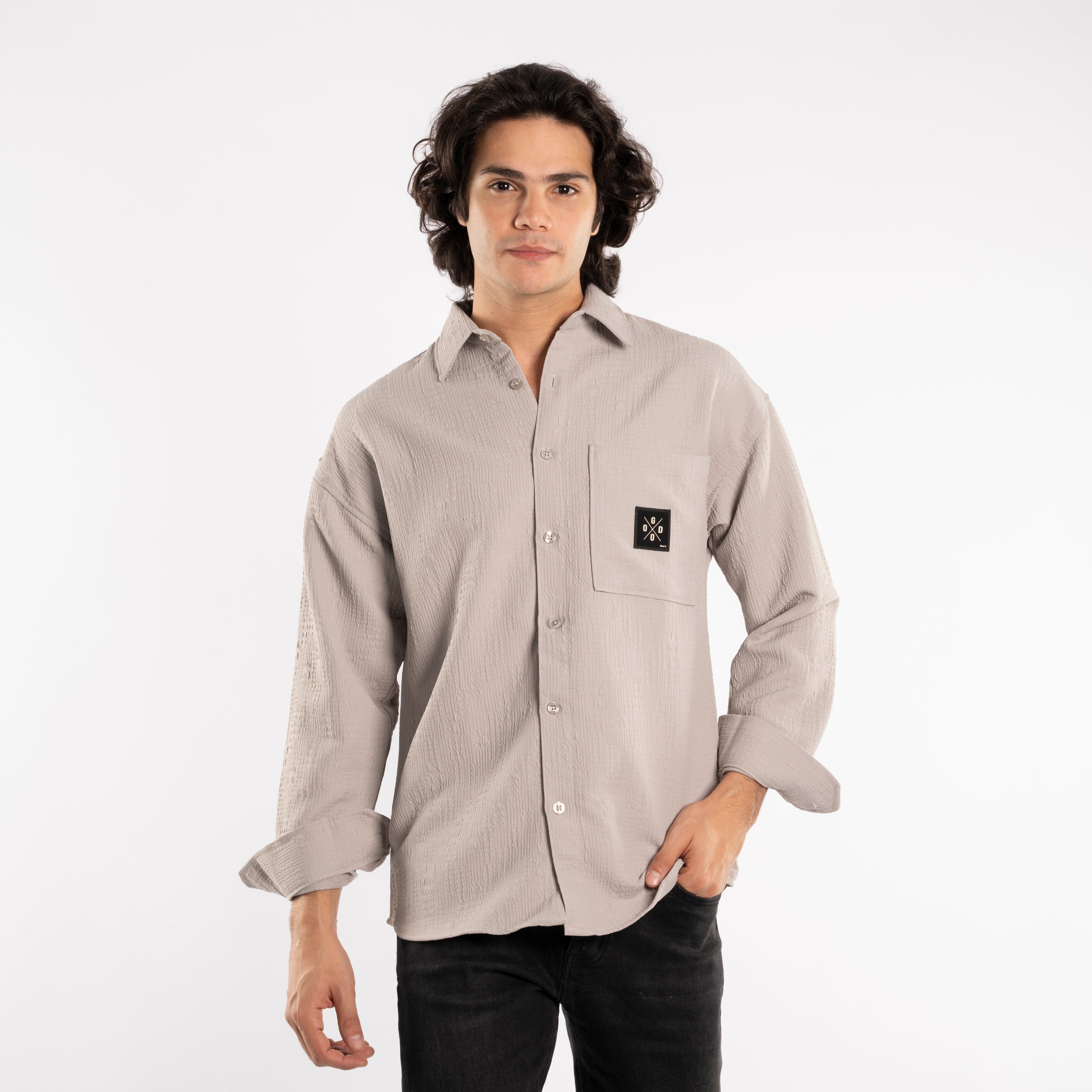 Long Sleeve Shirt - Men -  Gabardine