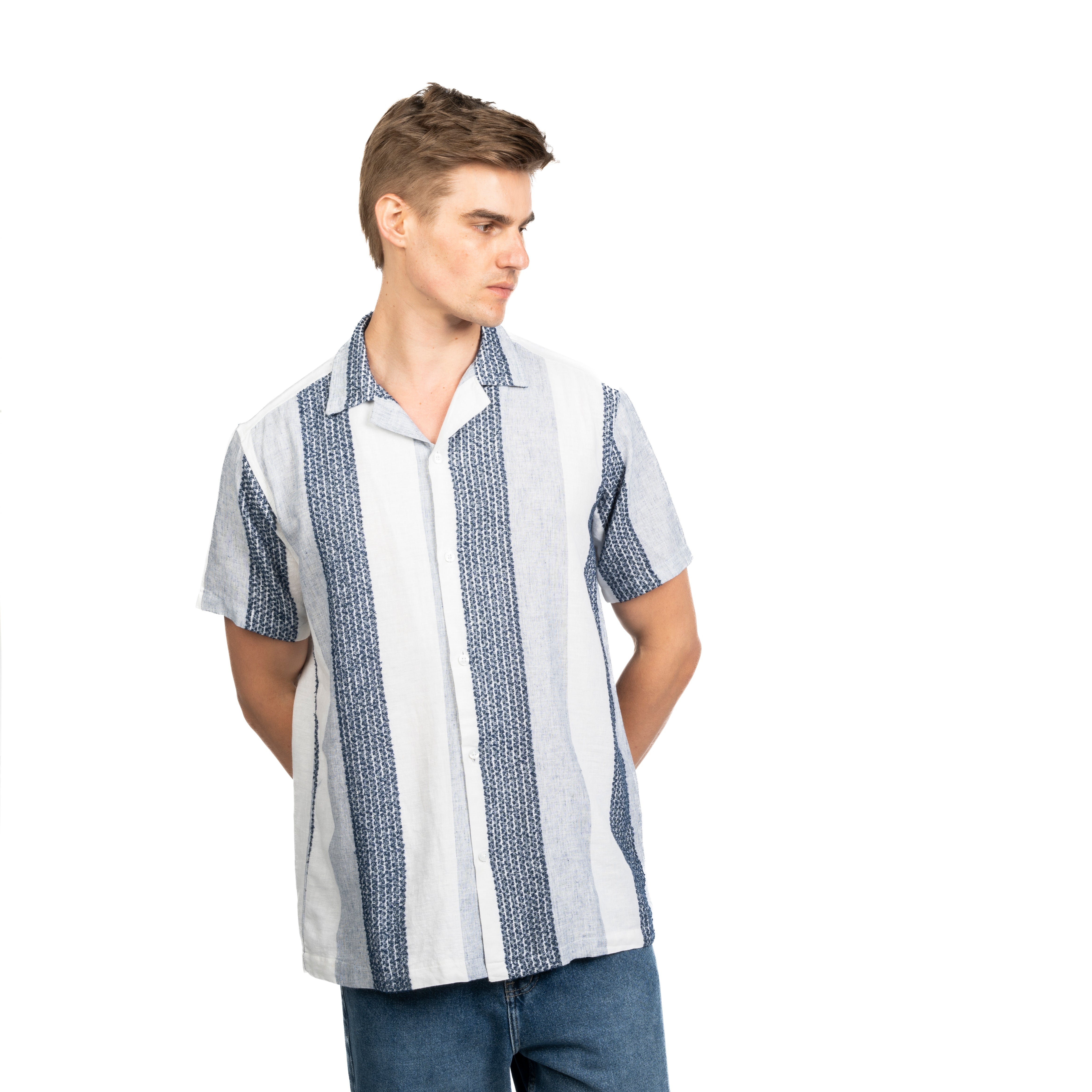 Half Sleeve Shirt - Men - Striped