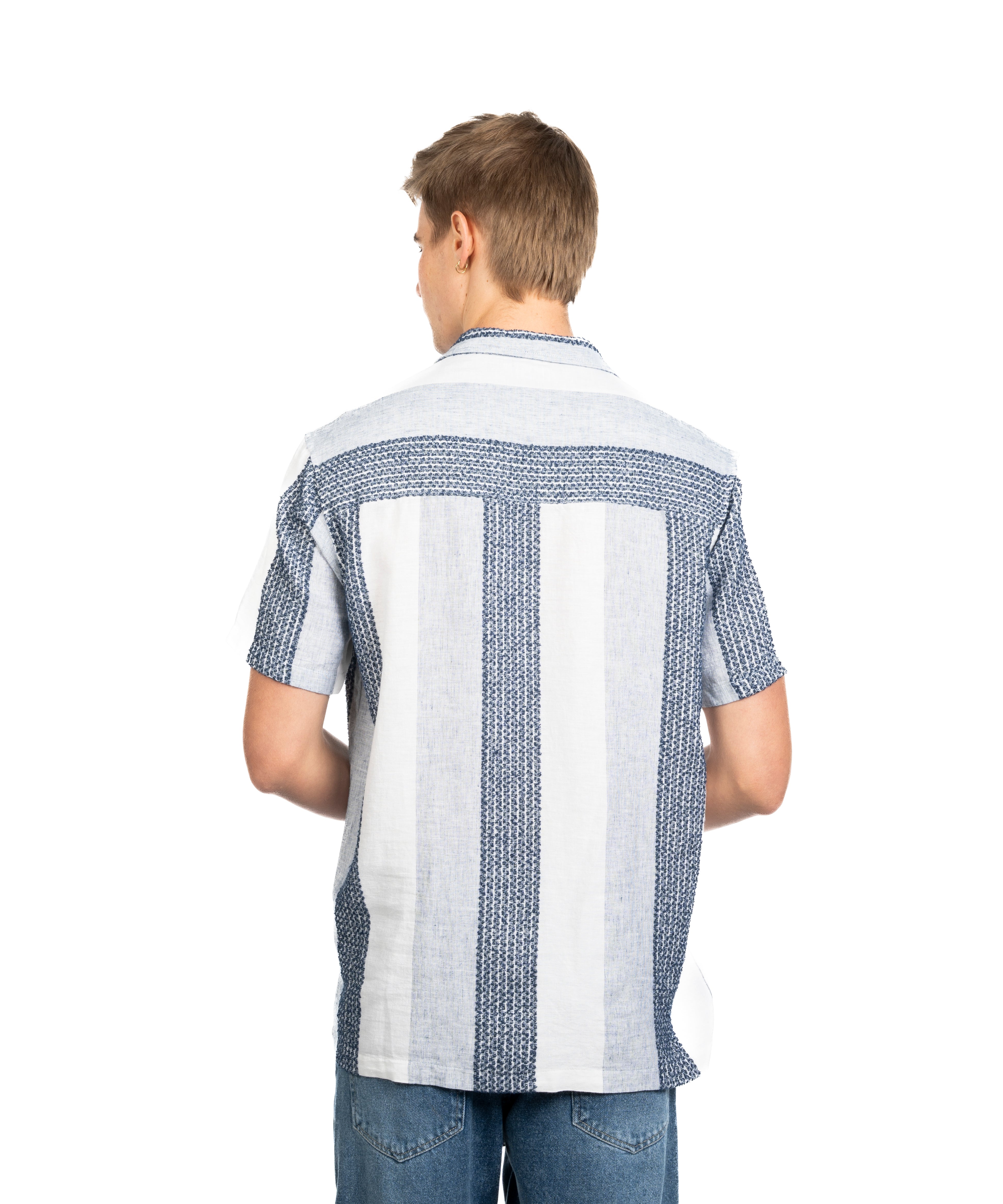 Half Sleeve Shirt - Men - Striped