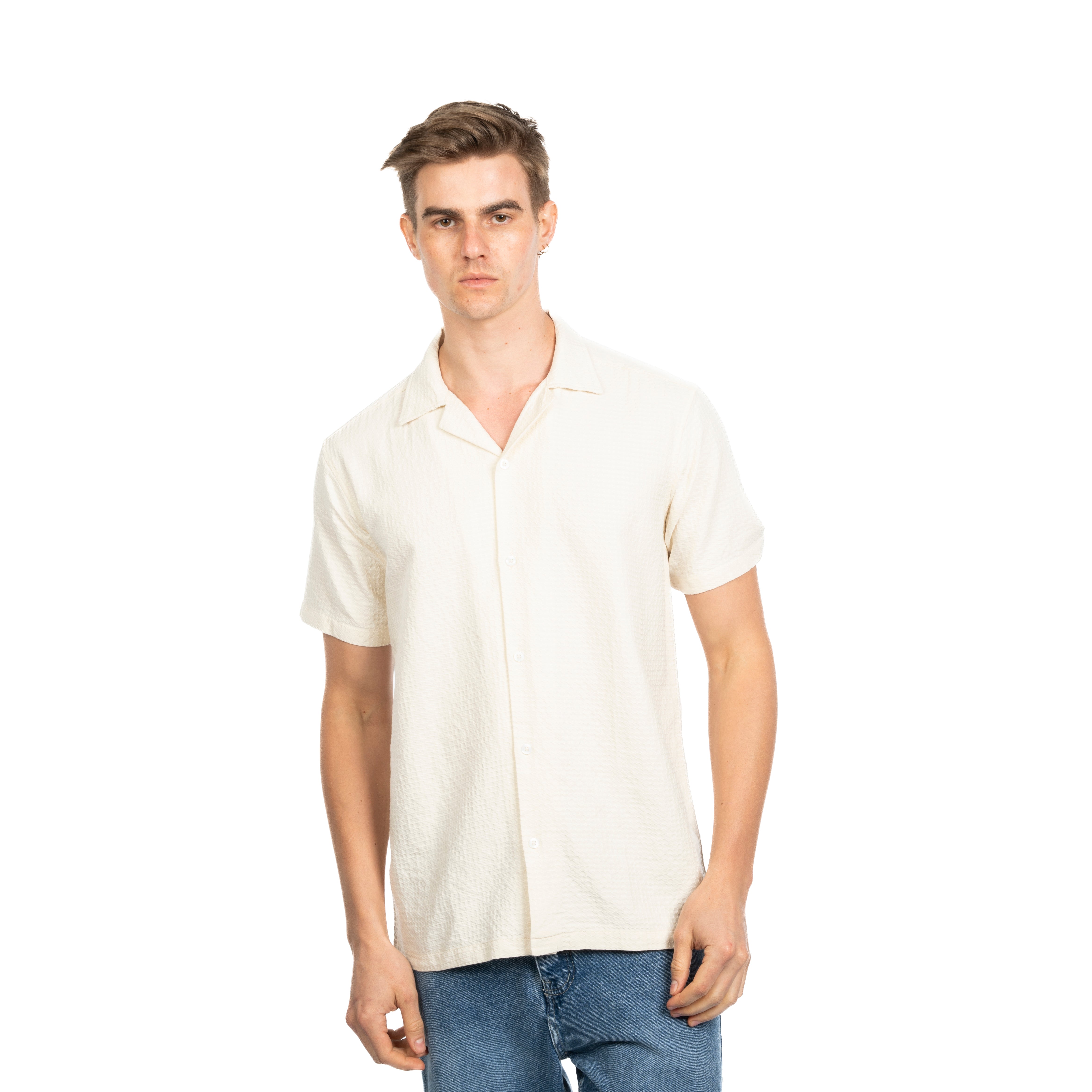Half Sleeve Shirt - Men - Striped