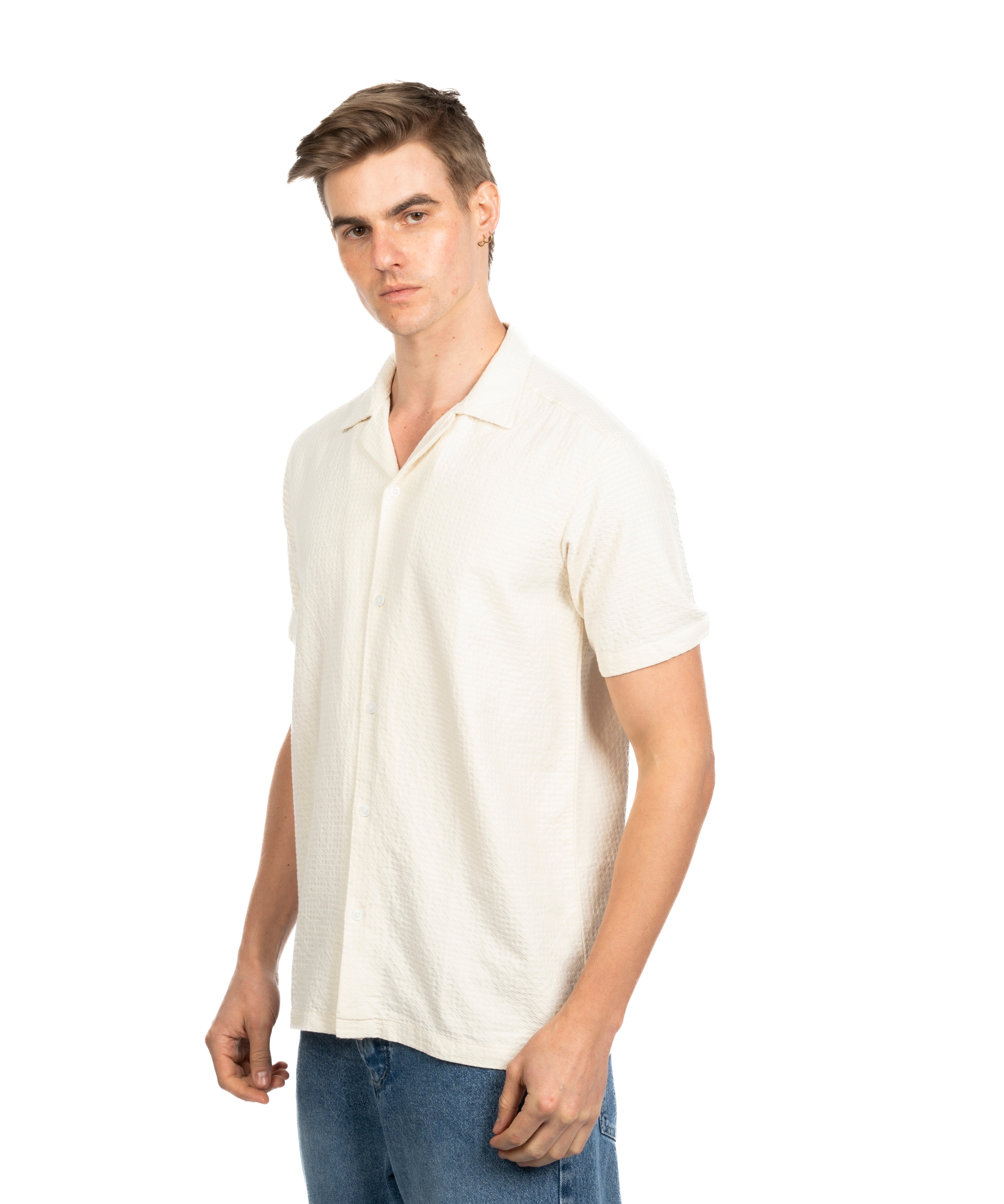 Half Sleeve Shirt - Men - Striped