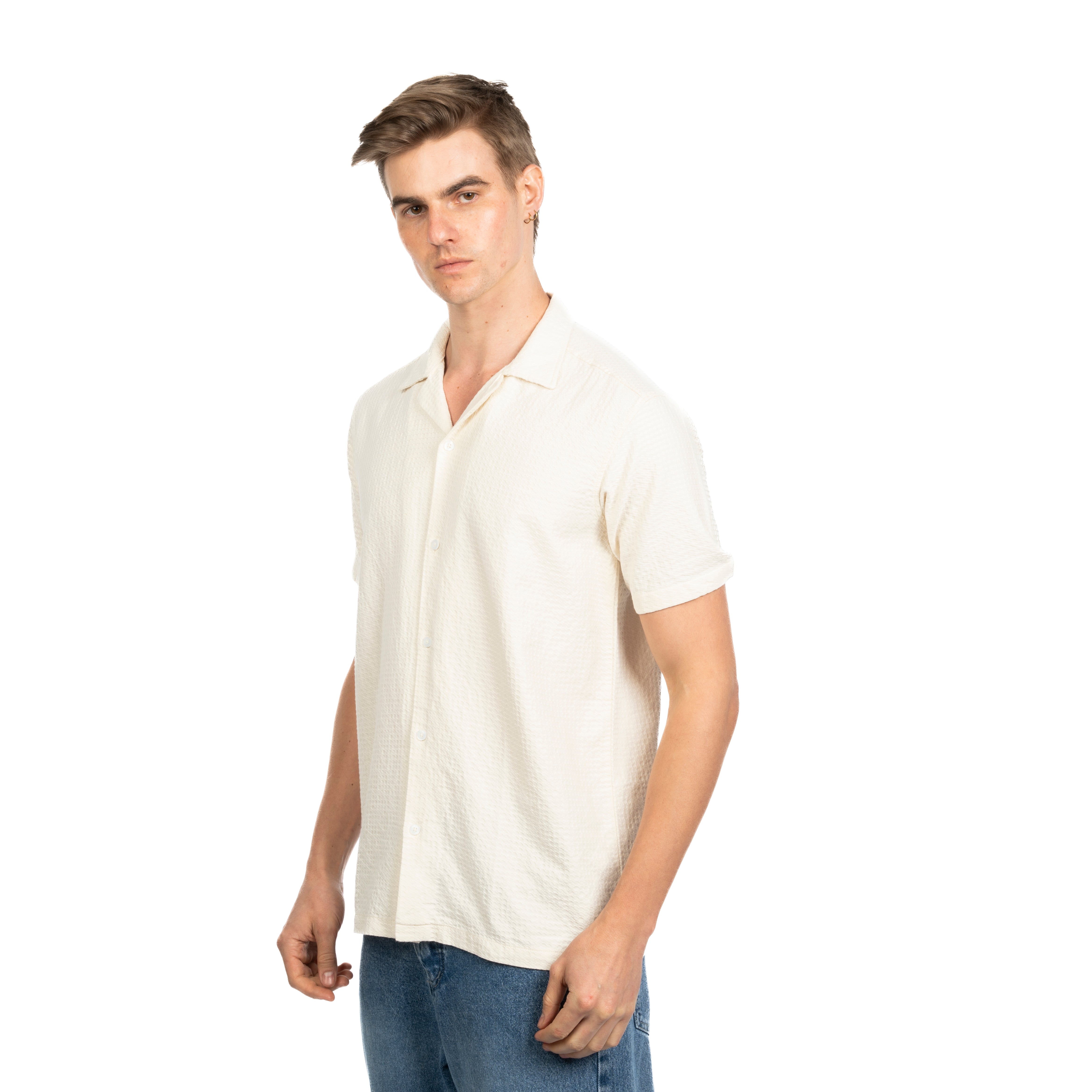 Half Sleeve Shirt - Men - Striped