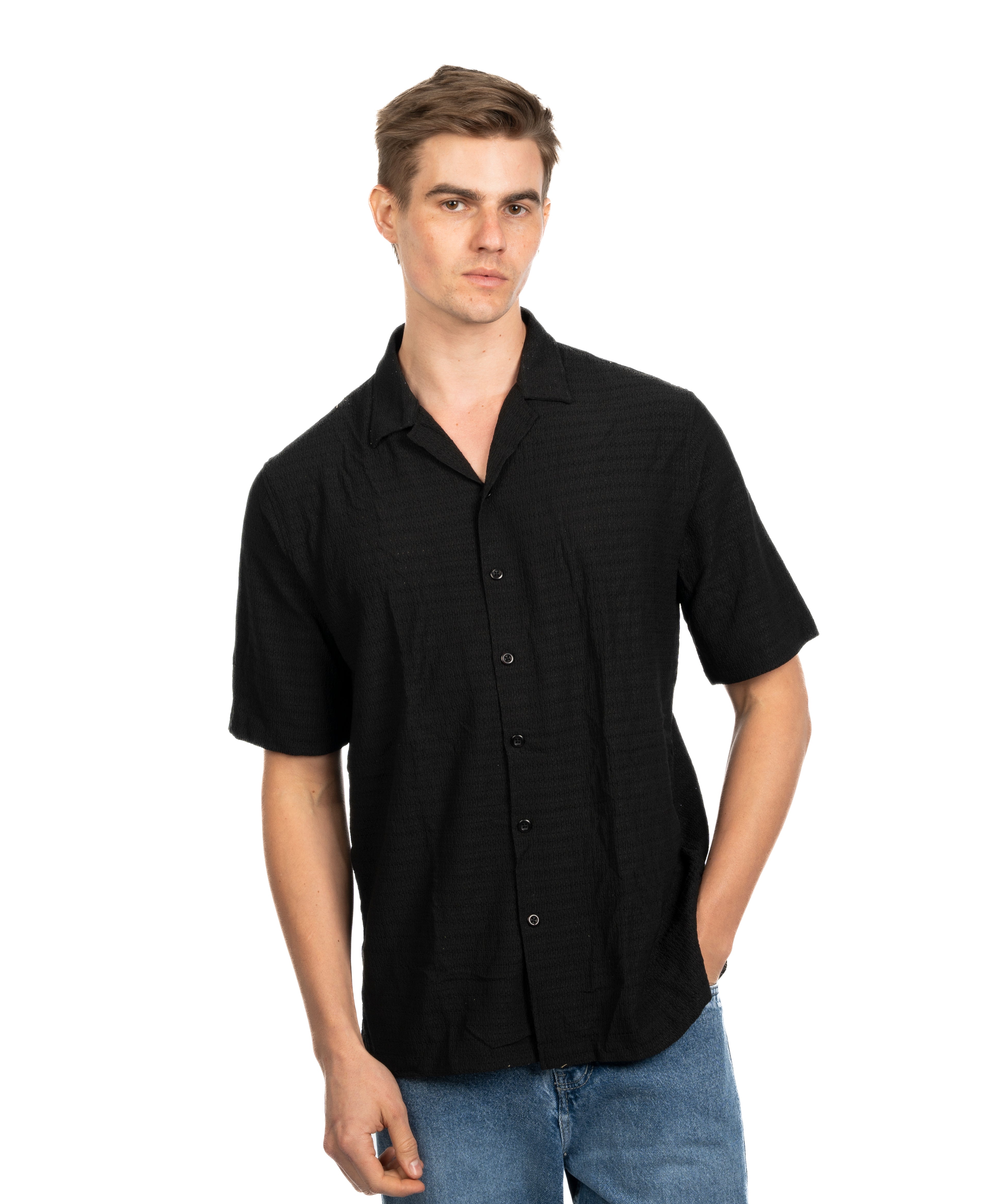 Half Sleeve Shirt - Men - Plain