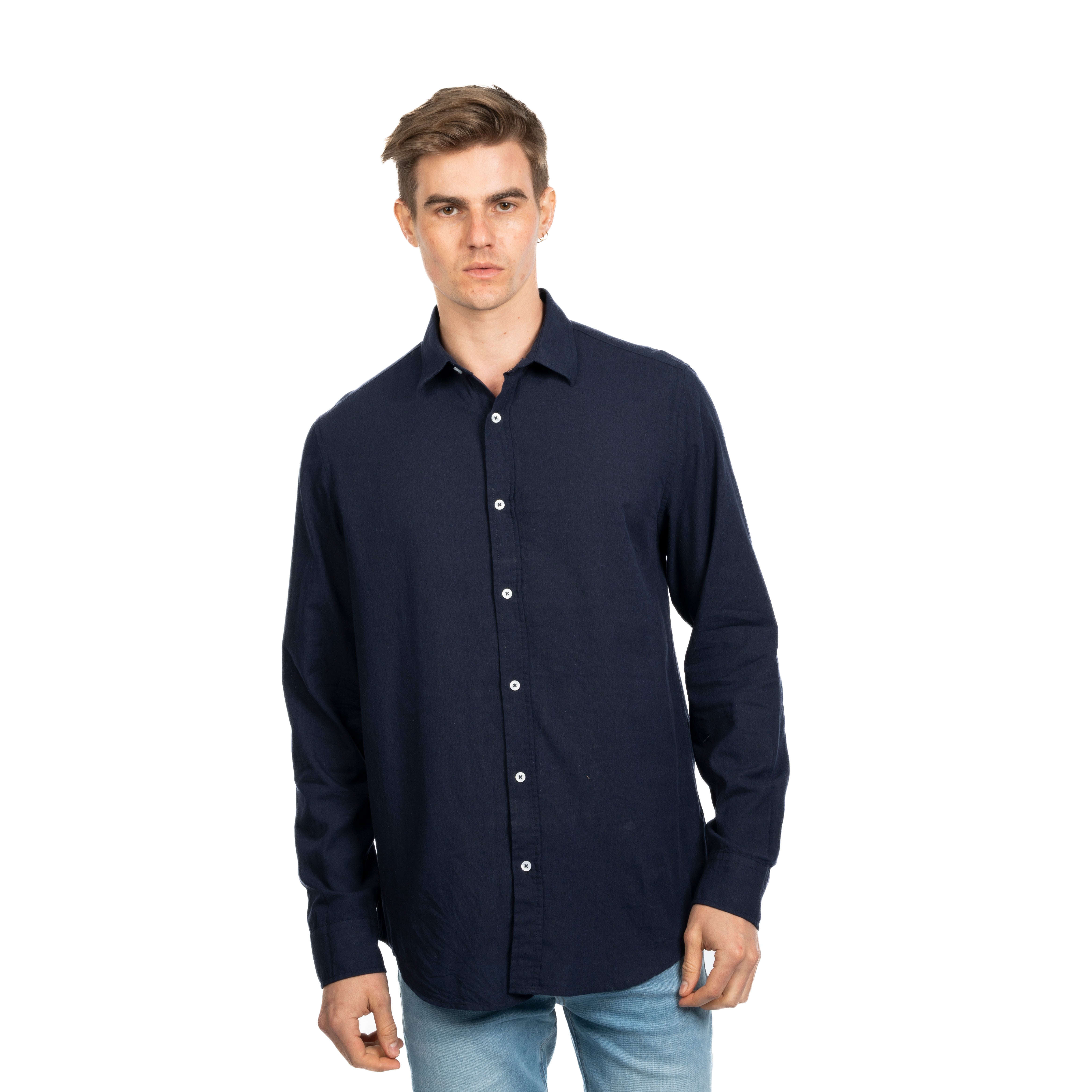Long Sleeve Shirt - Men - Plain