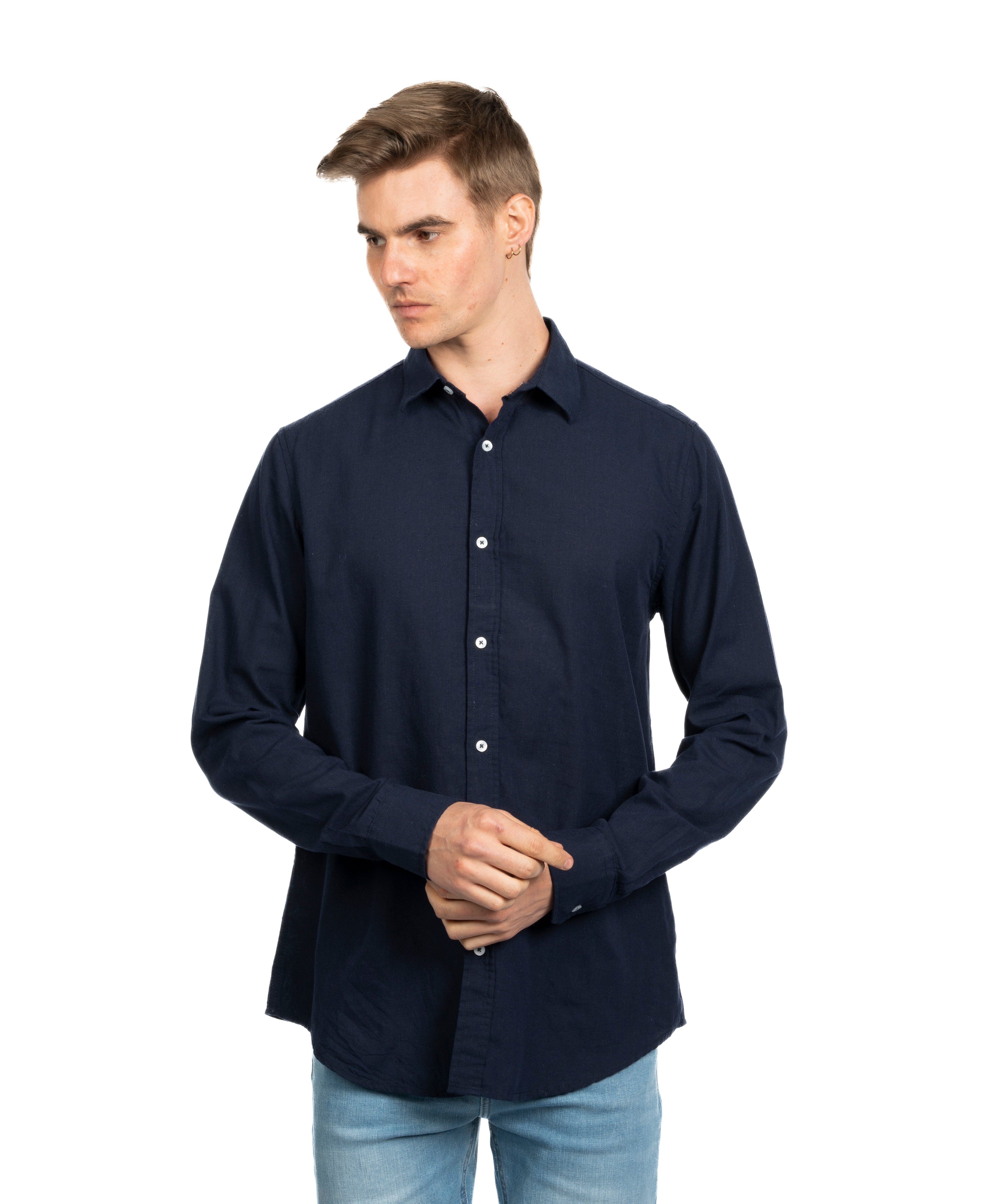 Long Sleeve Shirt - Men - Plain