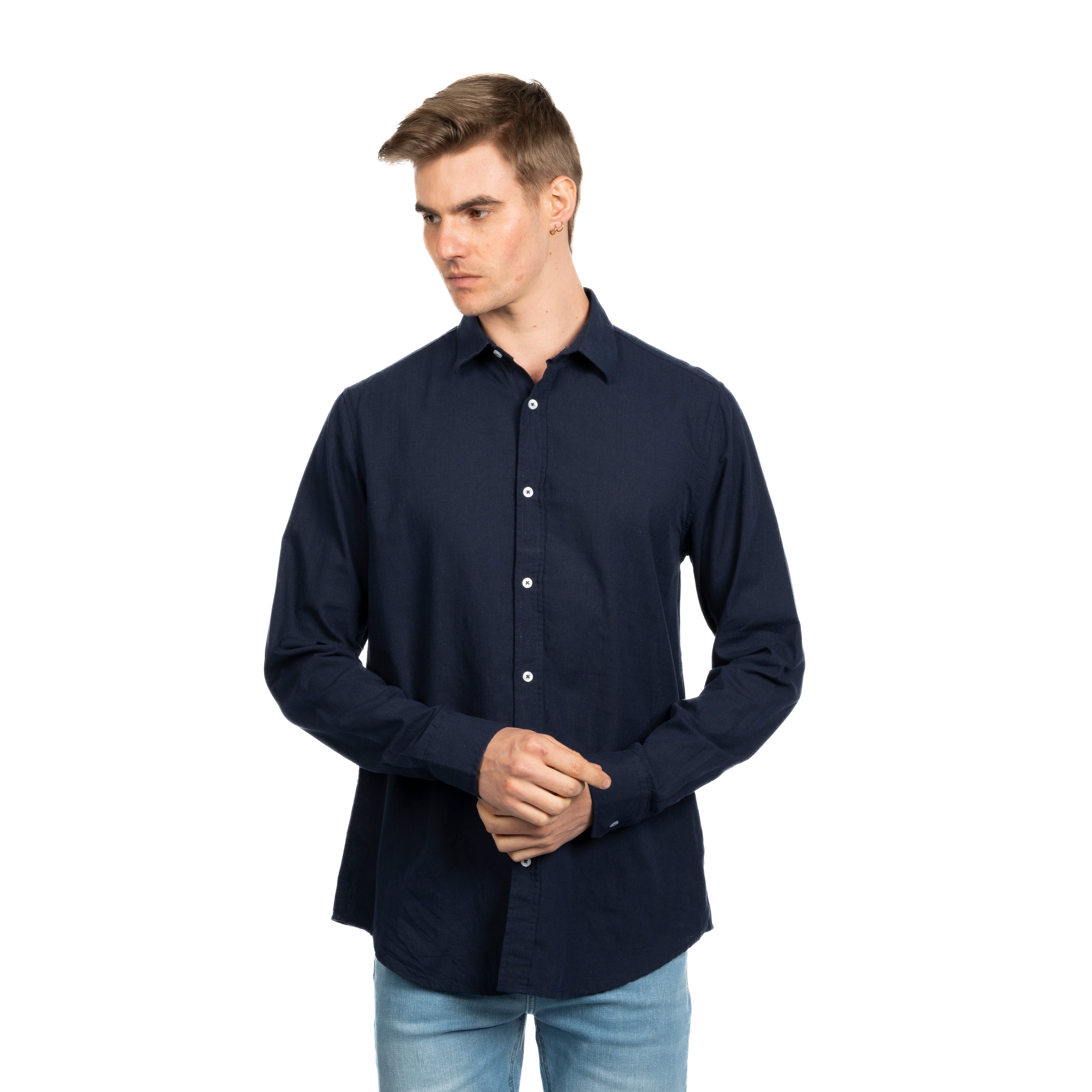 Long Sleeve Shirt - Men - Plain