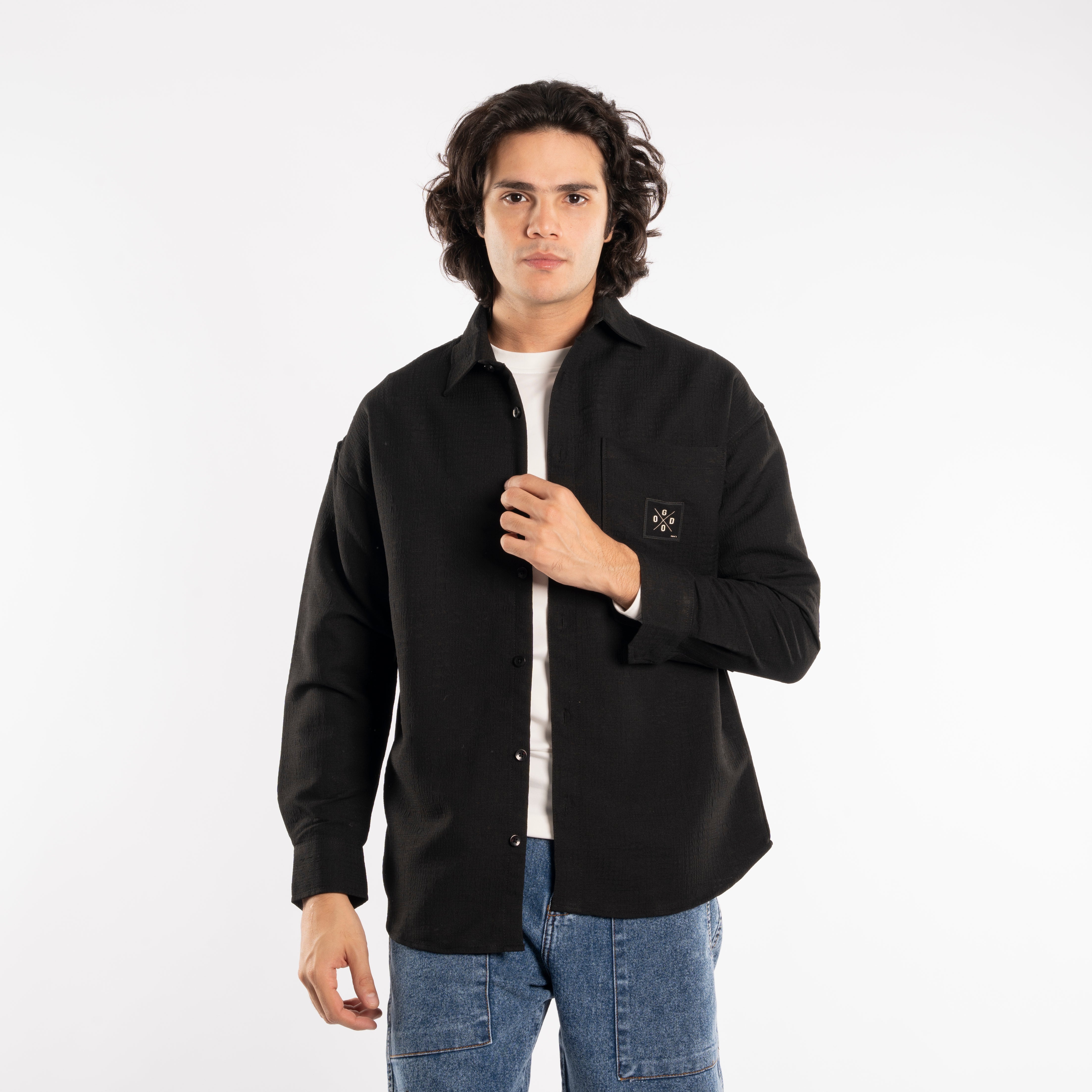 Long Sleeve Shirt - Men -  Gabardine