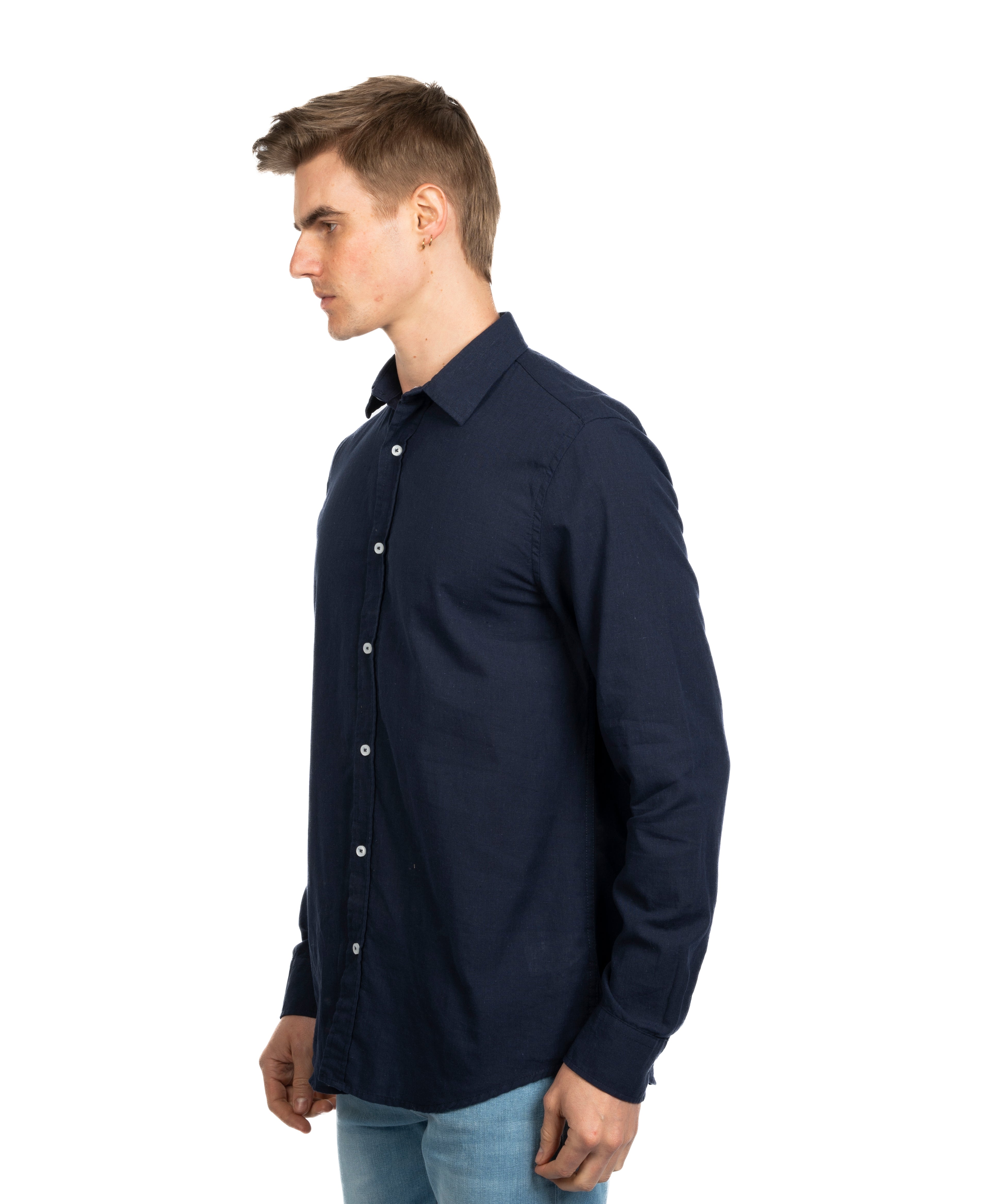 Long Sleeve Shirt - Men - Plain