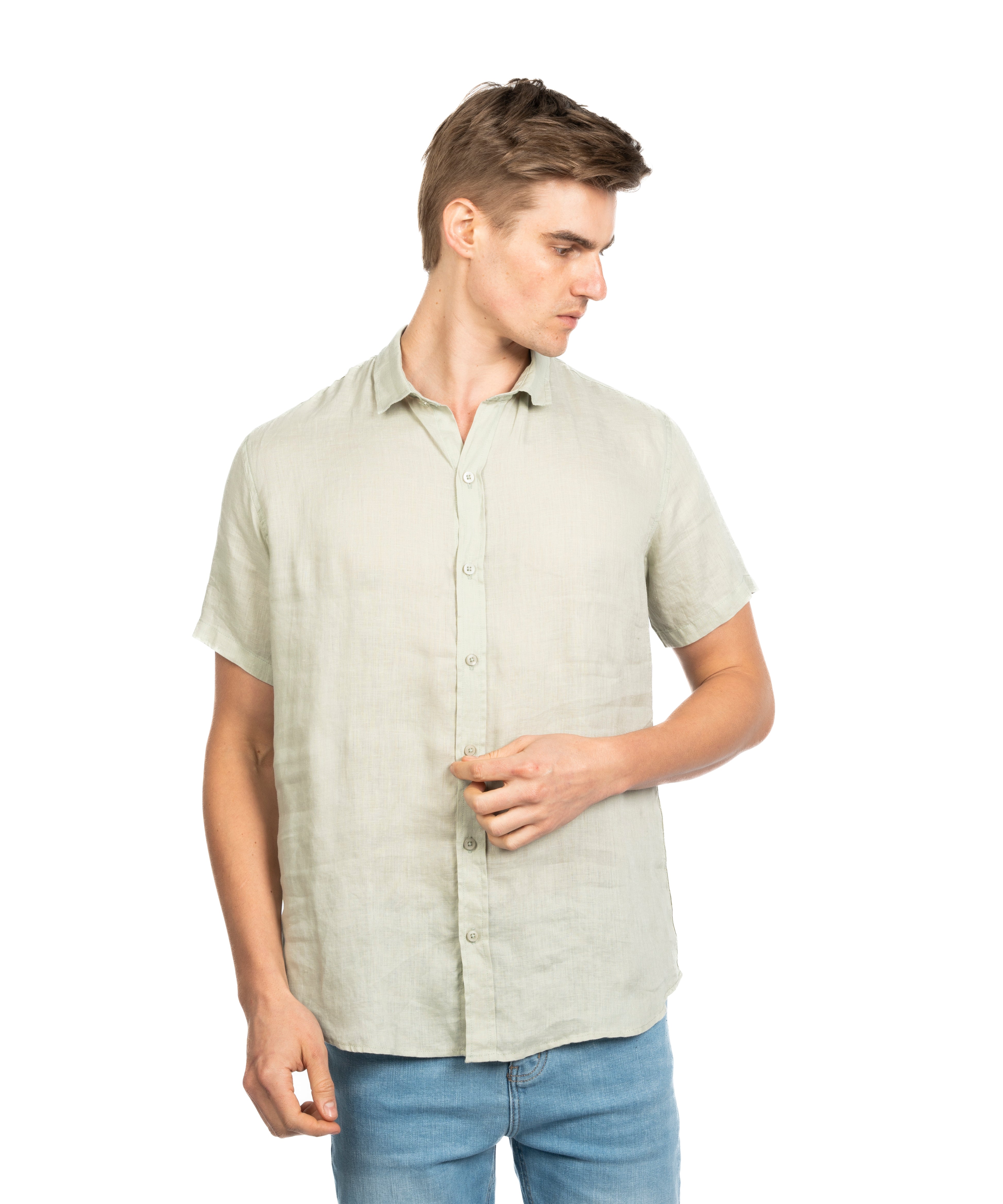 Half Sleeve Shirt - Men - Plain