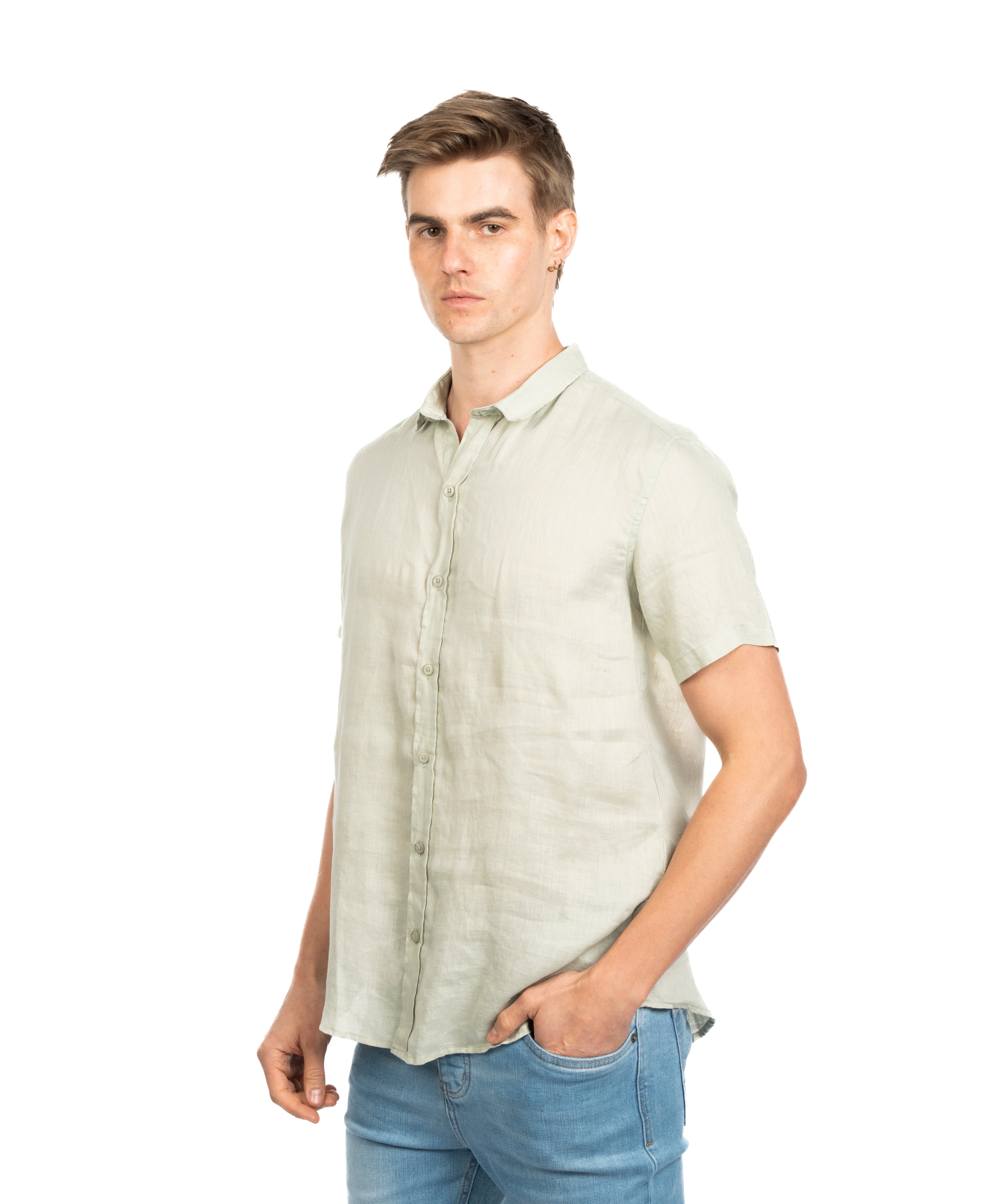 Half Sleeve Shirt - Men - Plain