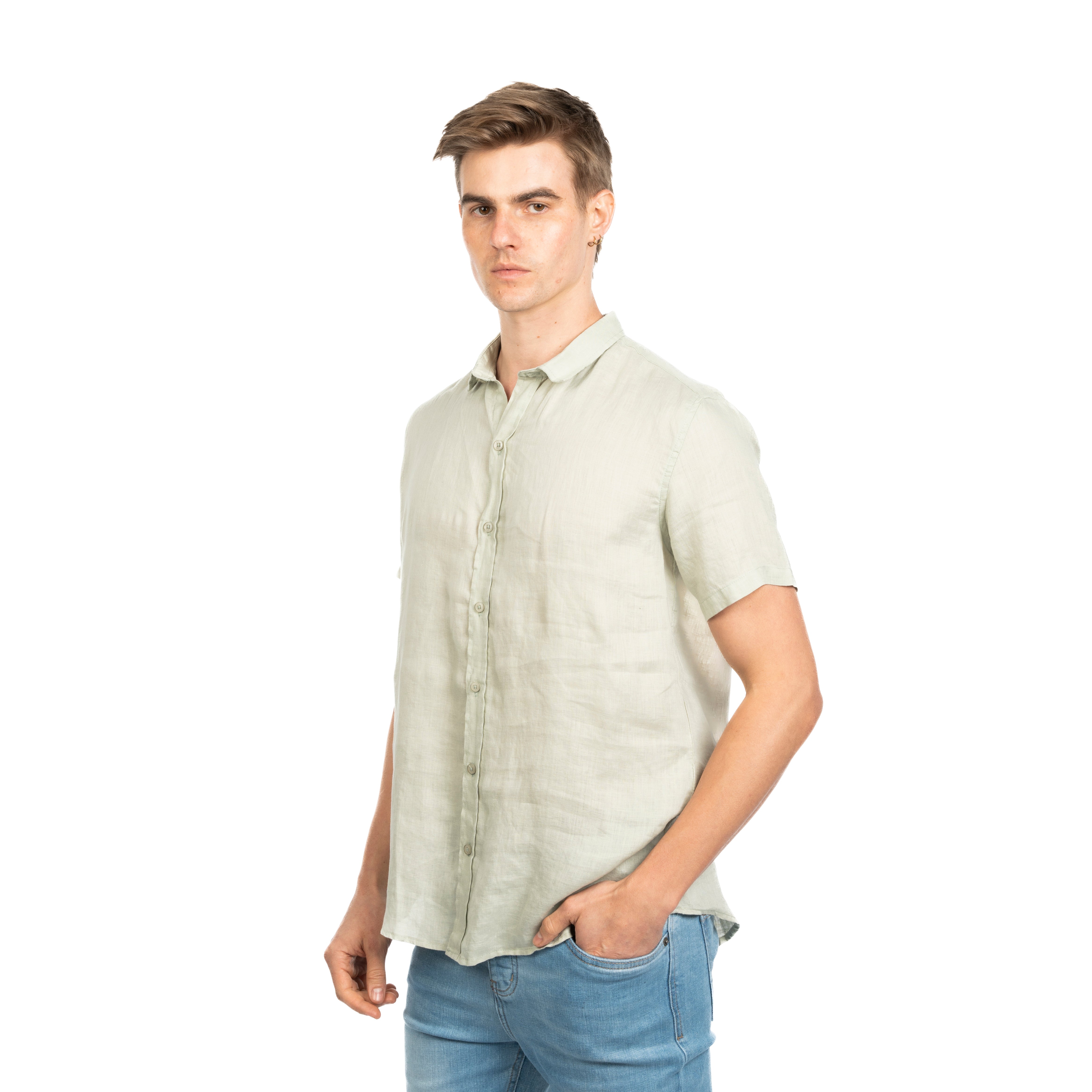 Half Sleeve Shirt - Men - Plain