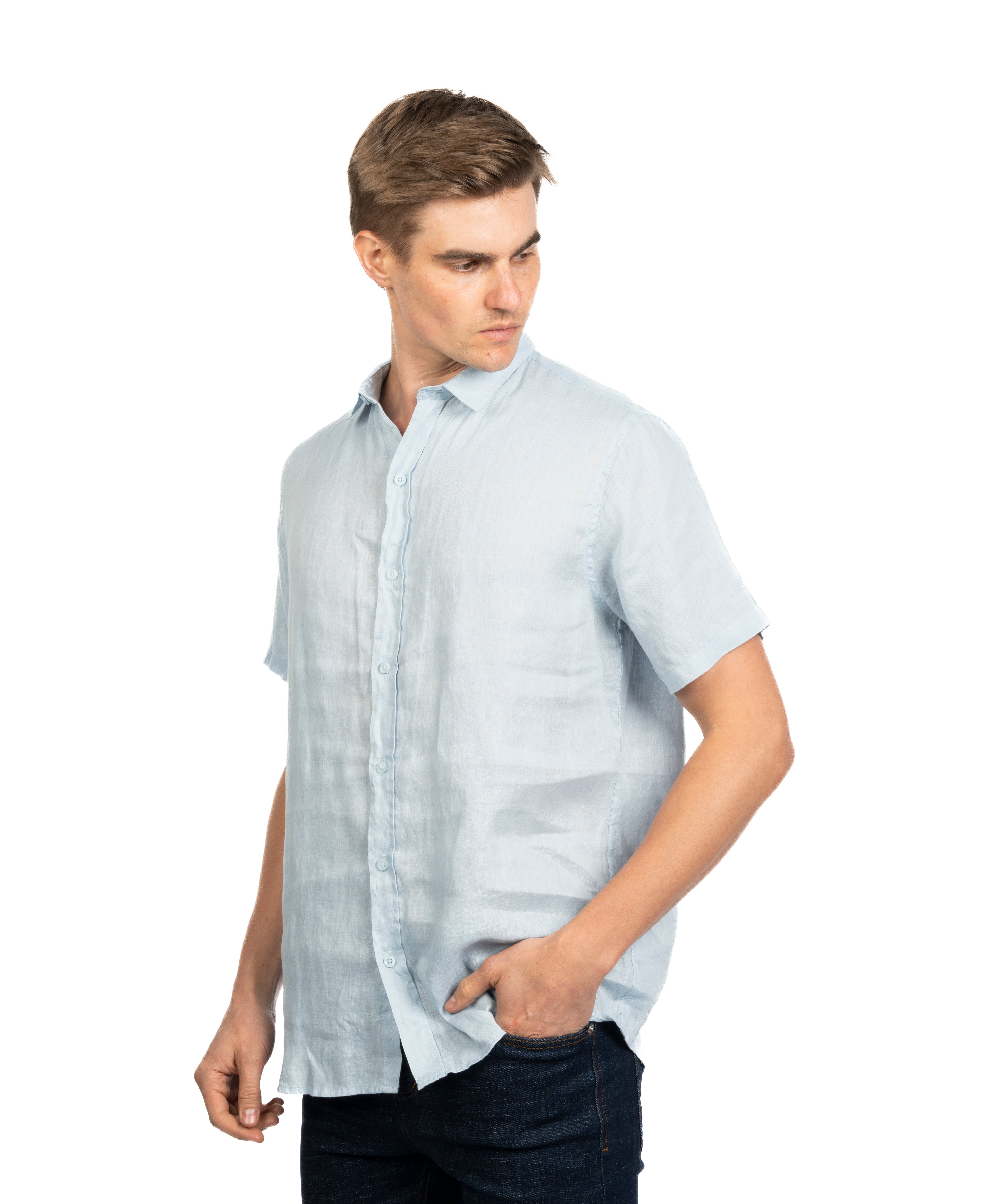 Half Sleeve Shirt - Men - Plain