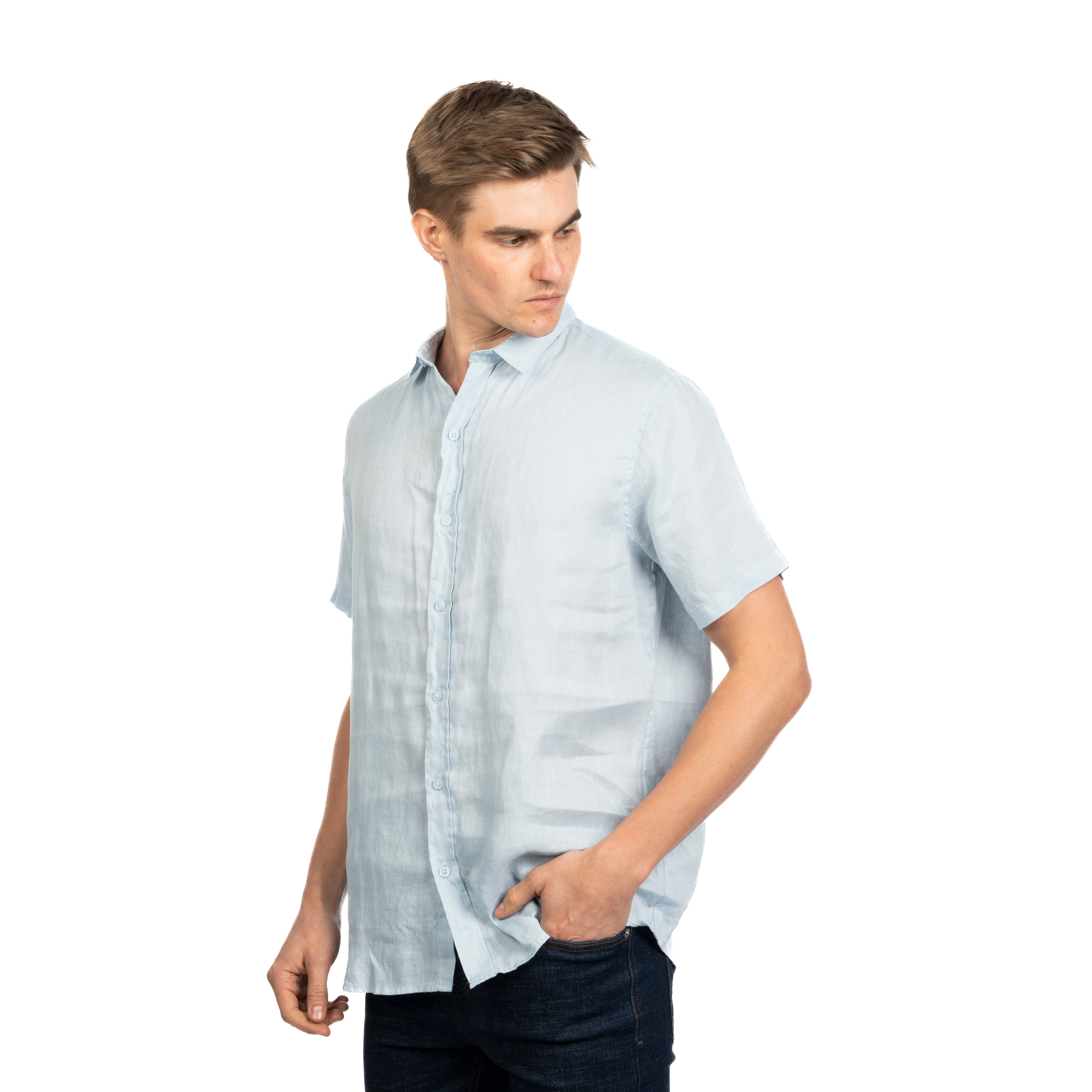Half Sleeve Shirt - Men - Plain