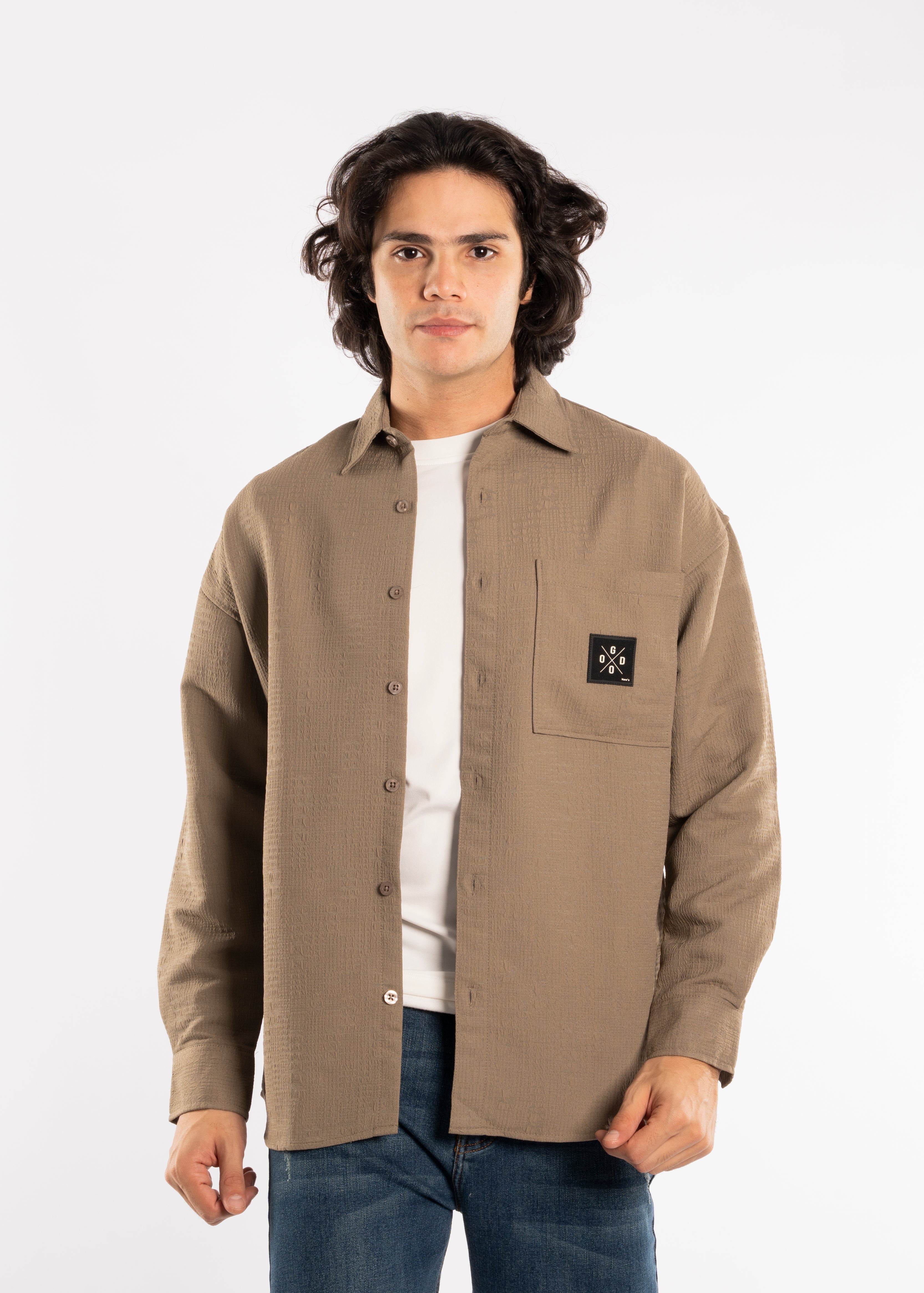 Long Sleeve Shirt - Men -  Gabardine