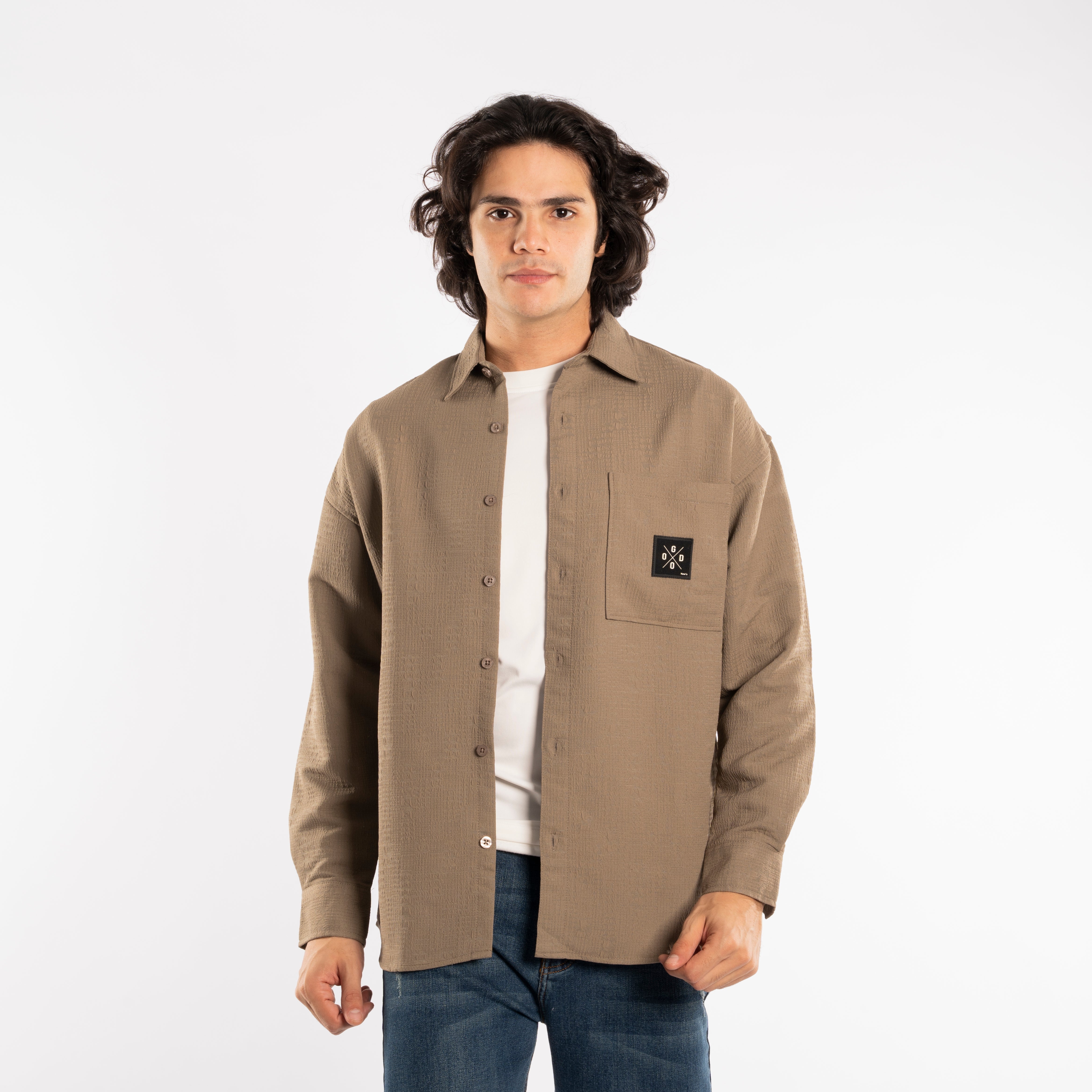 Long Sleeve Shirt - Men -  Gabardine