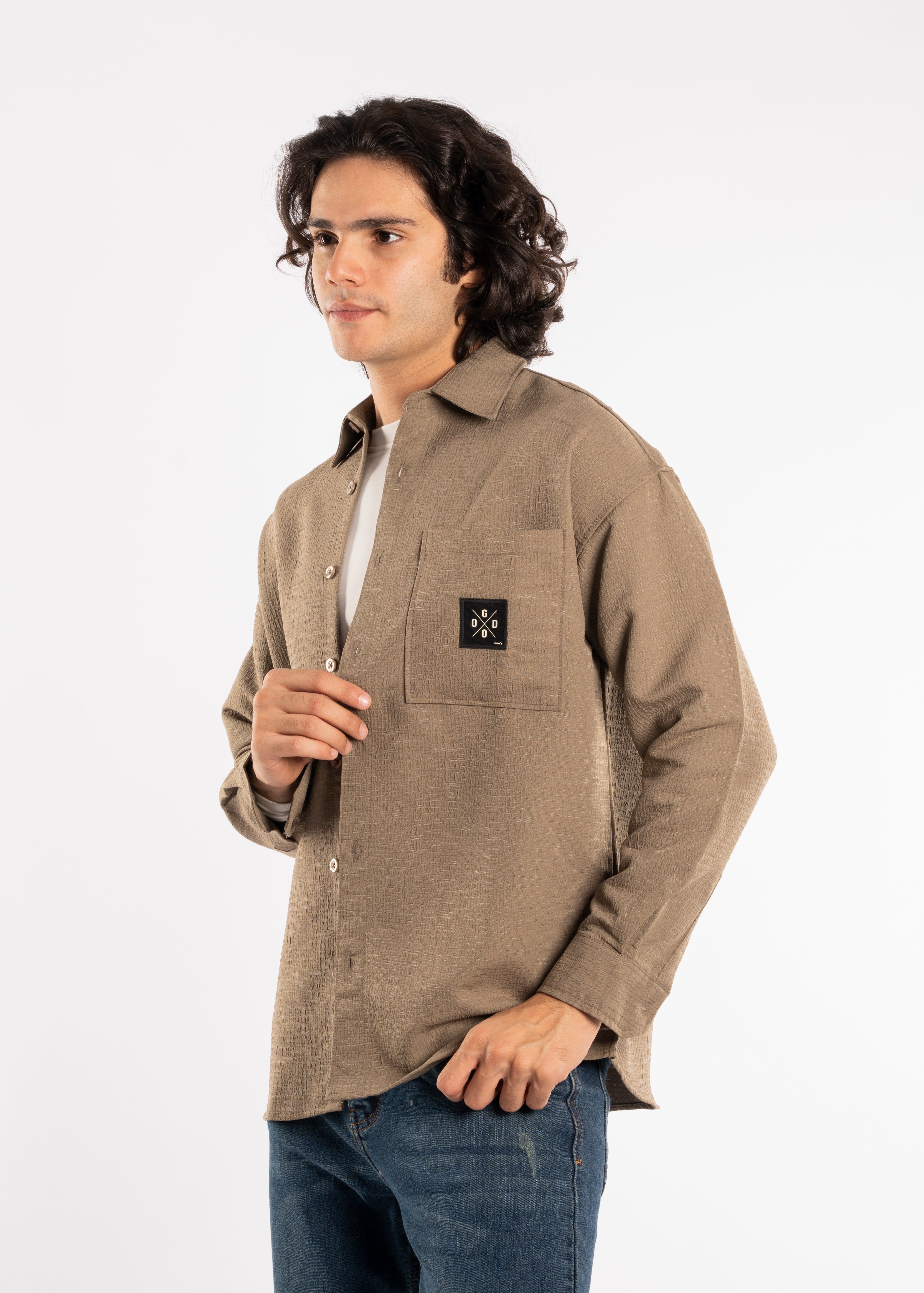 Long Sleeve Shirt - Men -  Gabardine