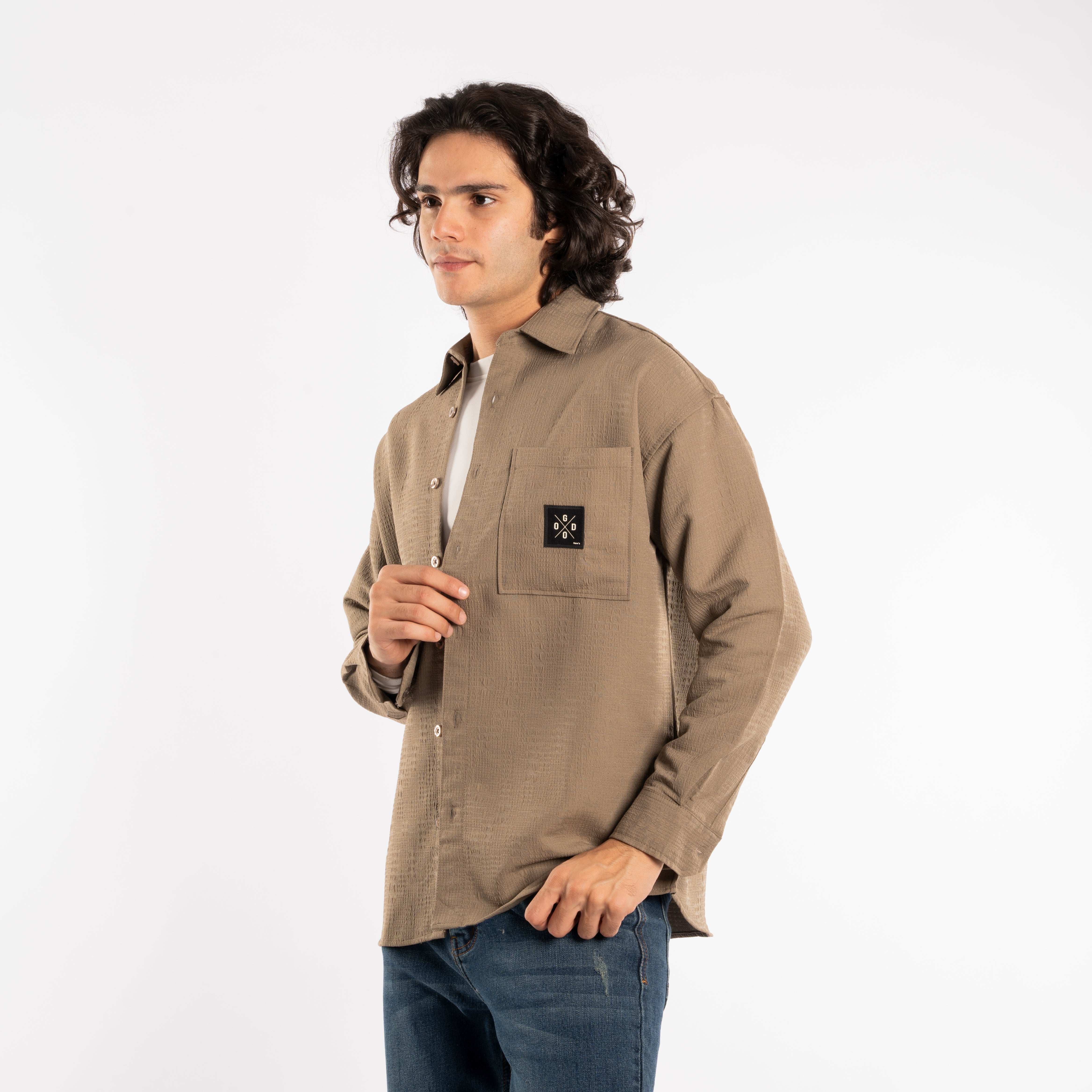 Long Sleeve Shirt - Men -  Gabardine