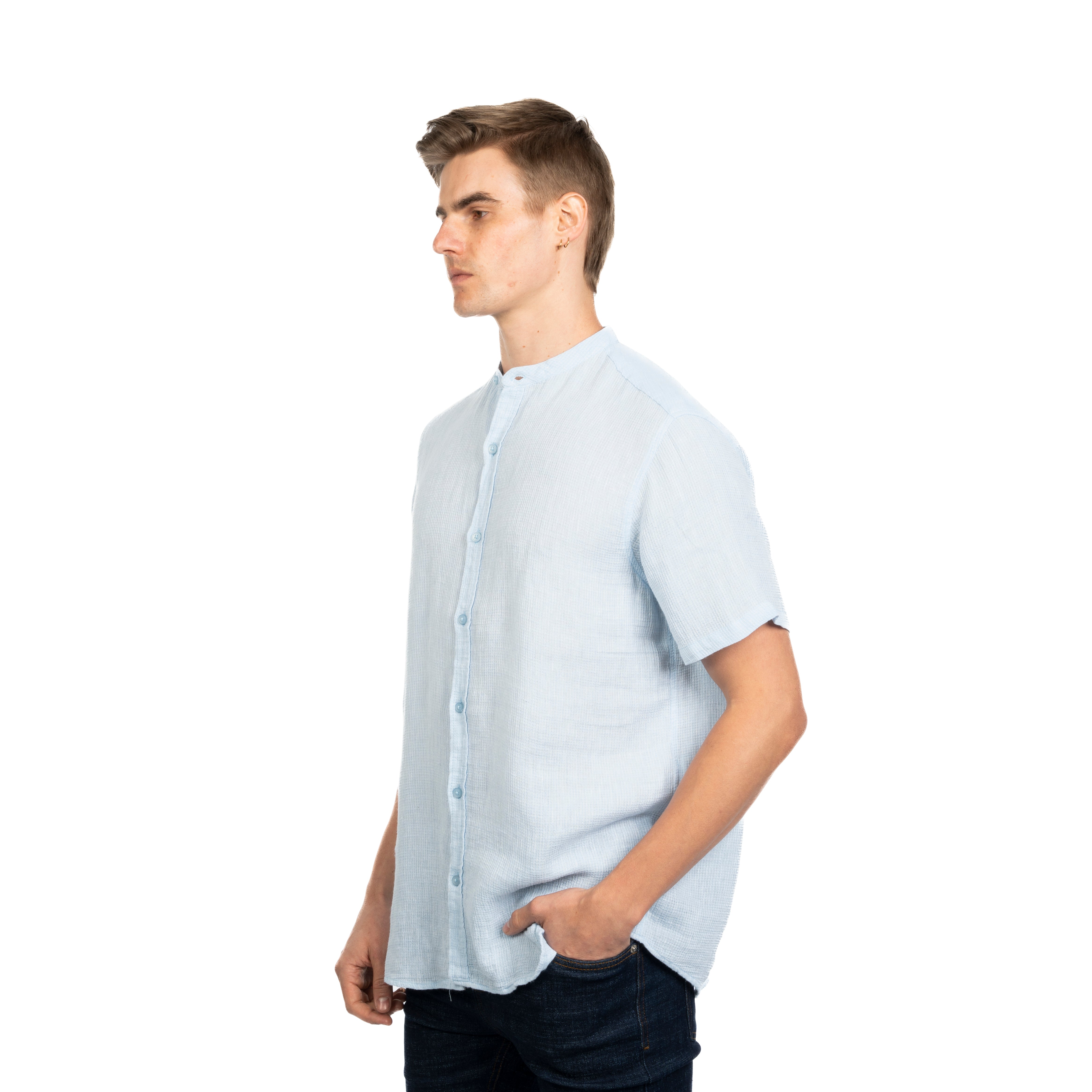 Half Sleeve Shirt - Men - Striped