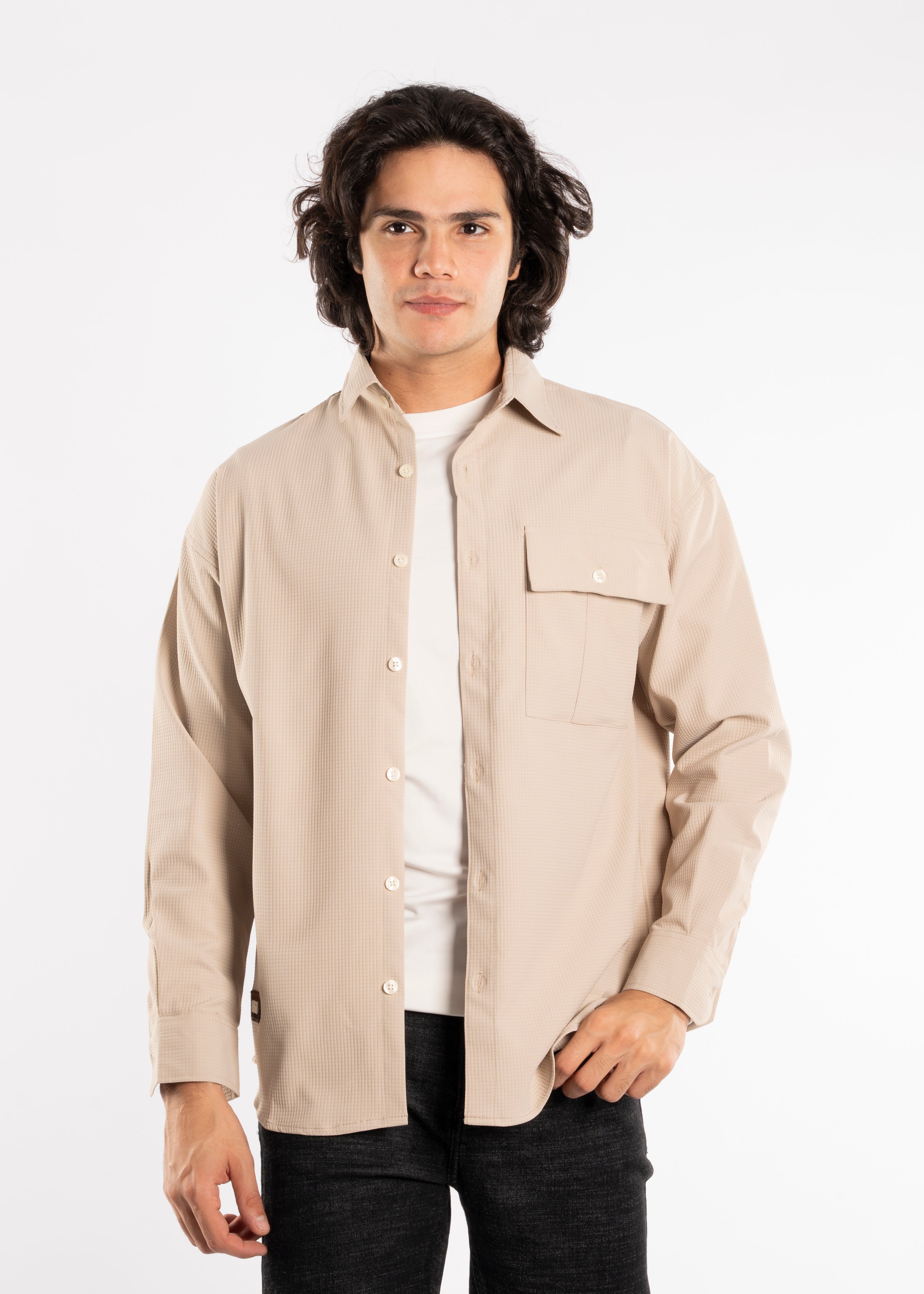 Long Sleeve Shirt - Men - Gabardine