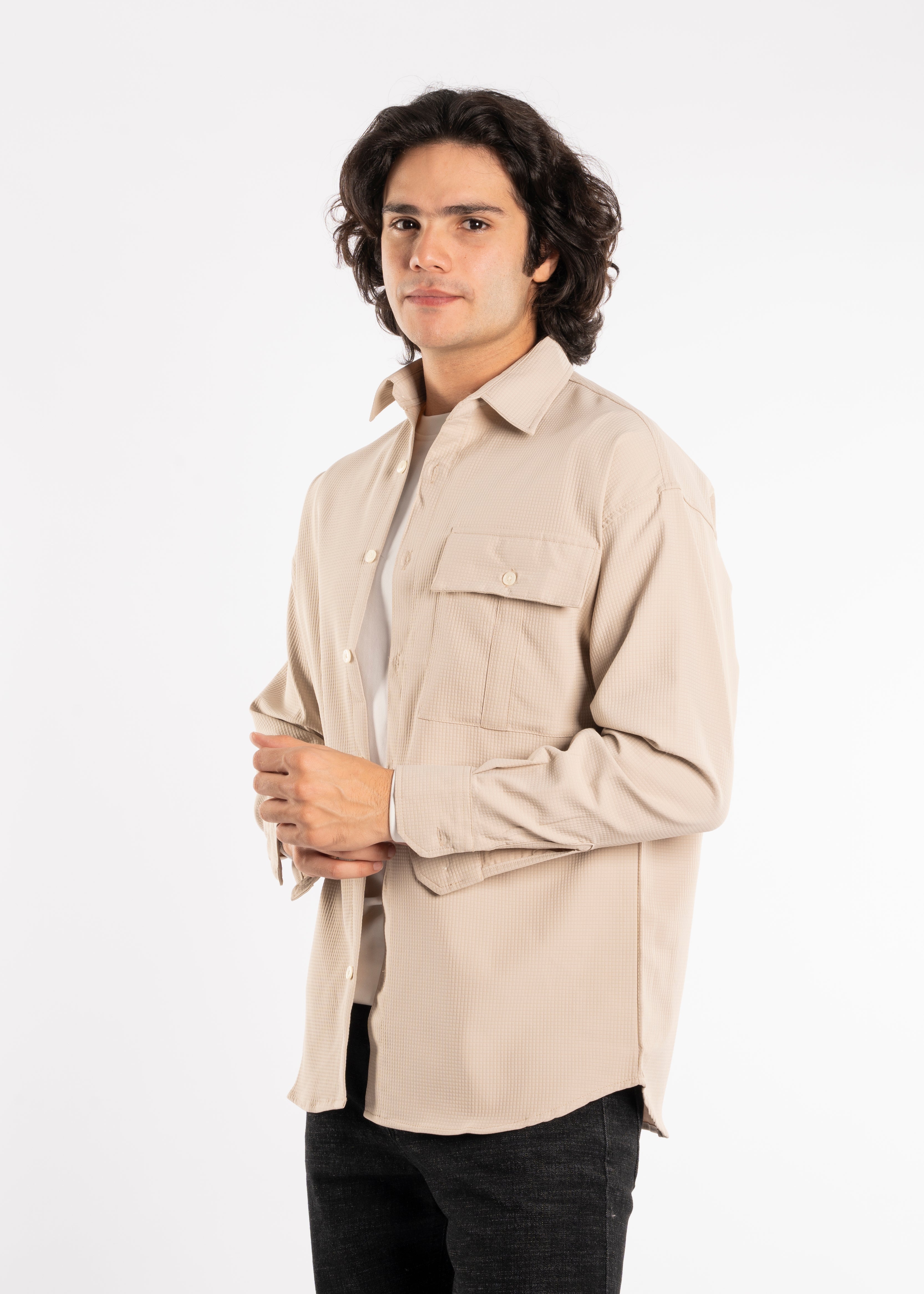 Long Sleeve Shirt - Men - Gabardine