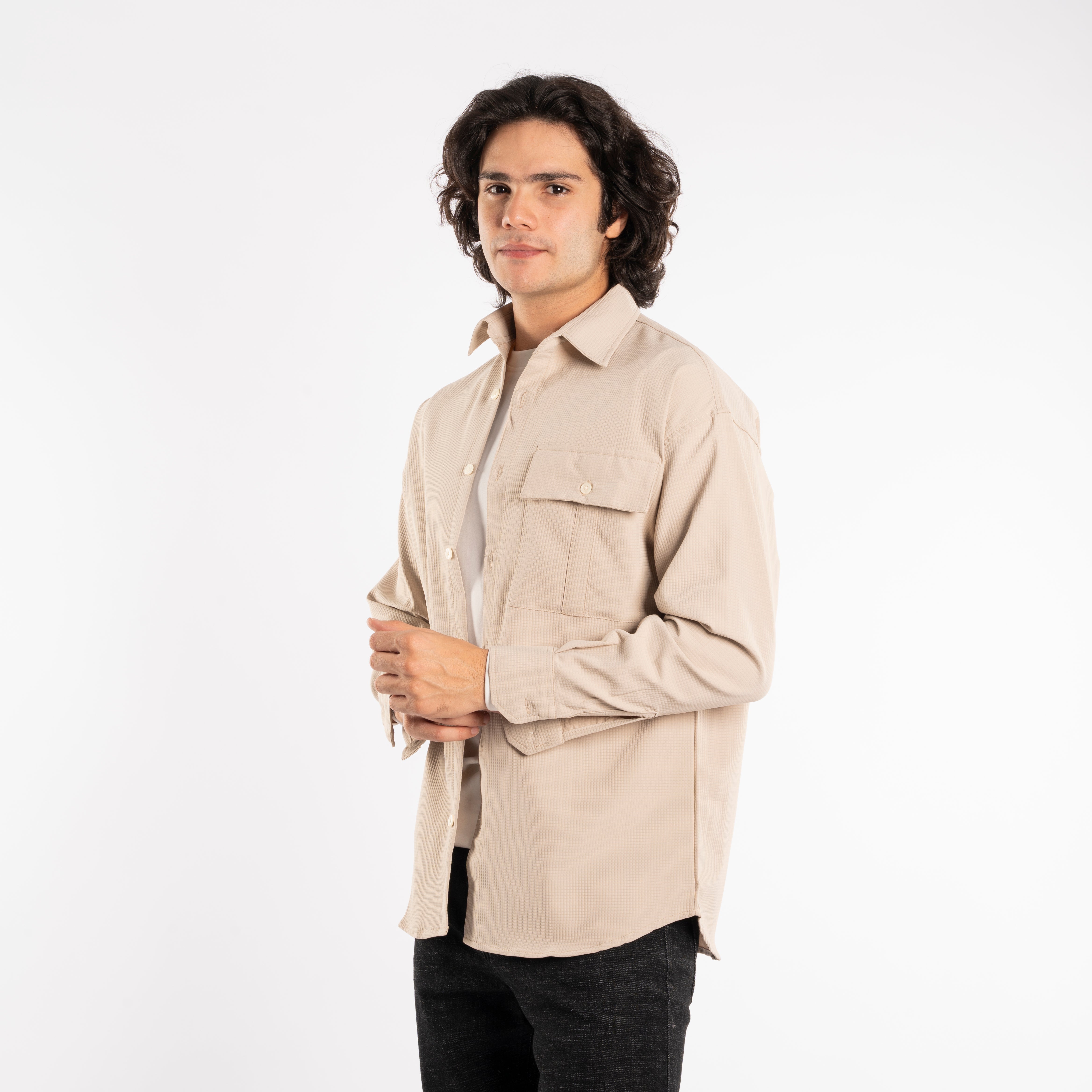 Long Sleeve Shirt - Men - Gabardine