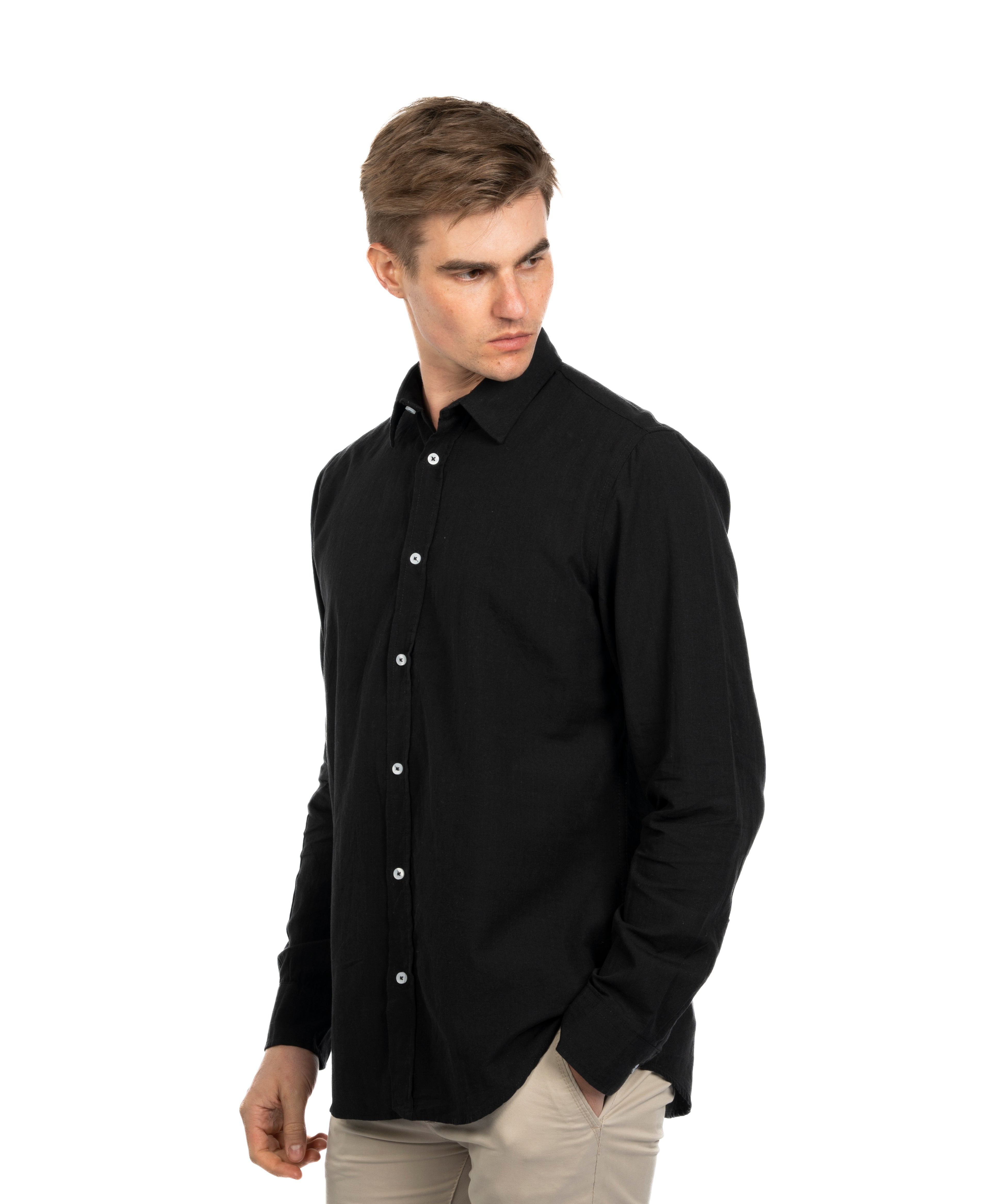 Long Sleeve Shirt - Men - Plain