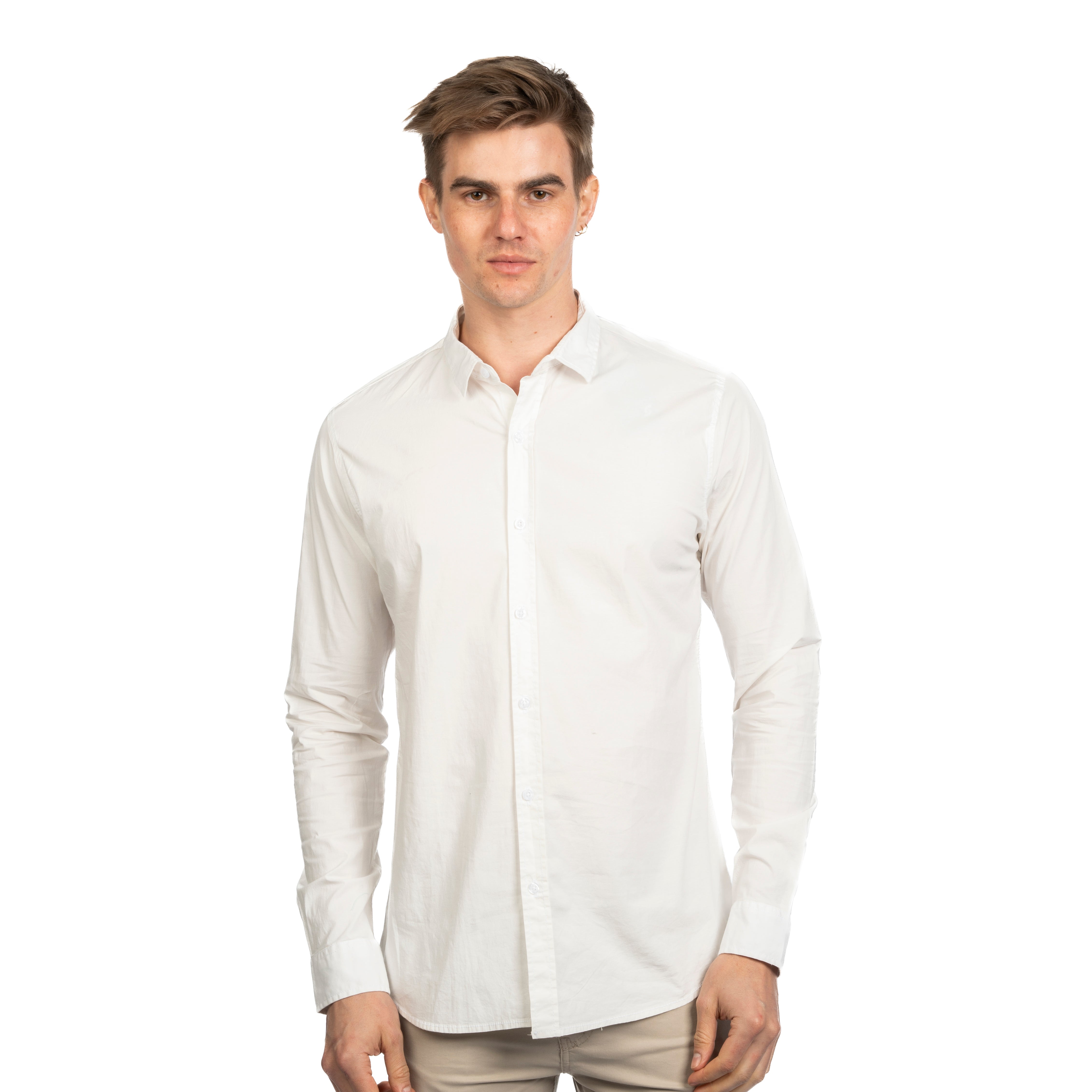 Long Sleeve Shirt - Men - Plain