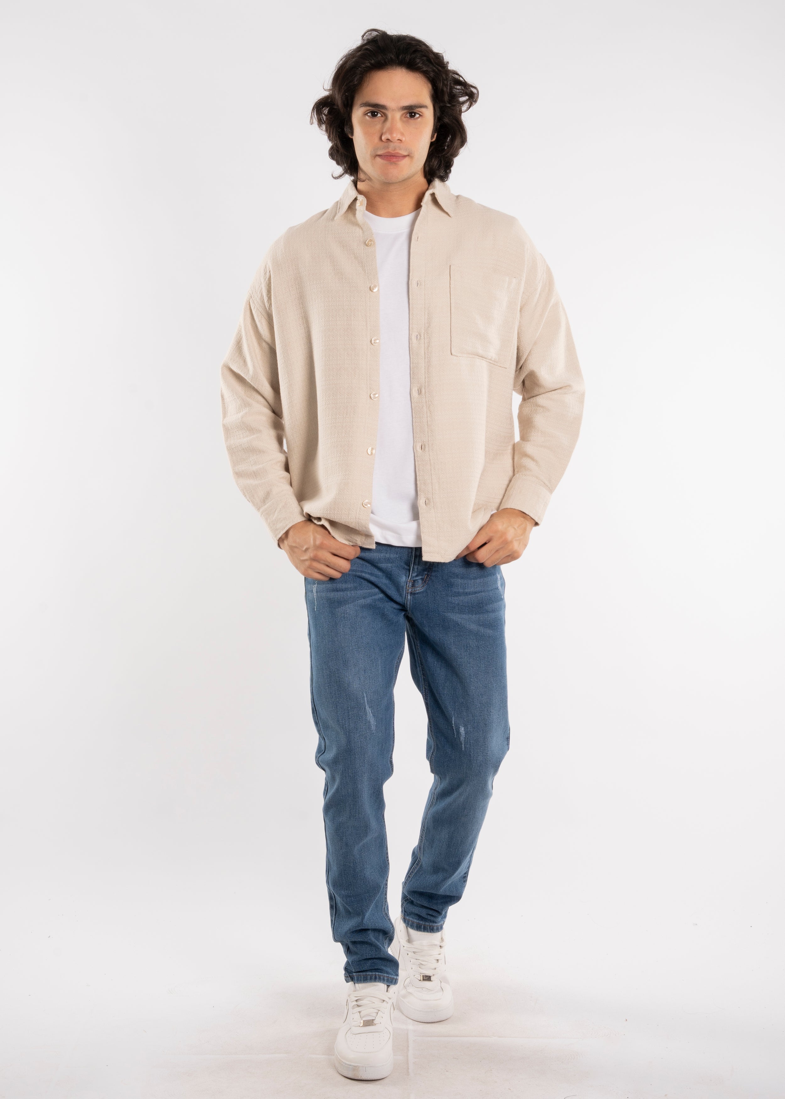 Long Sleeve Shirt - Men - Gabardine
