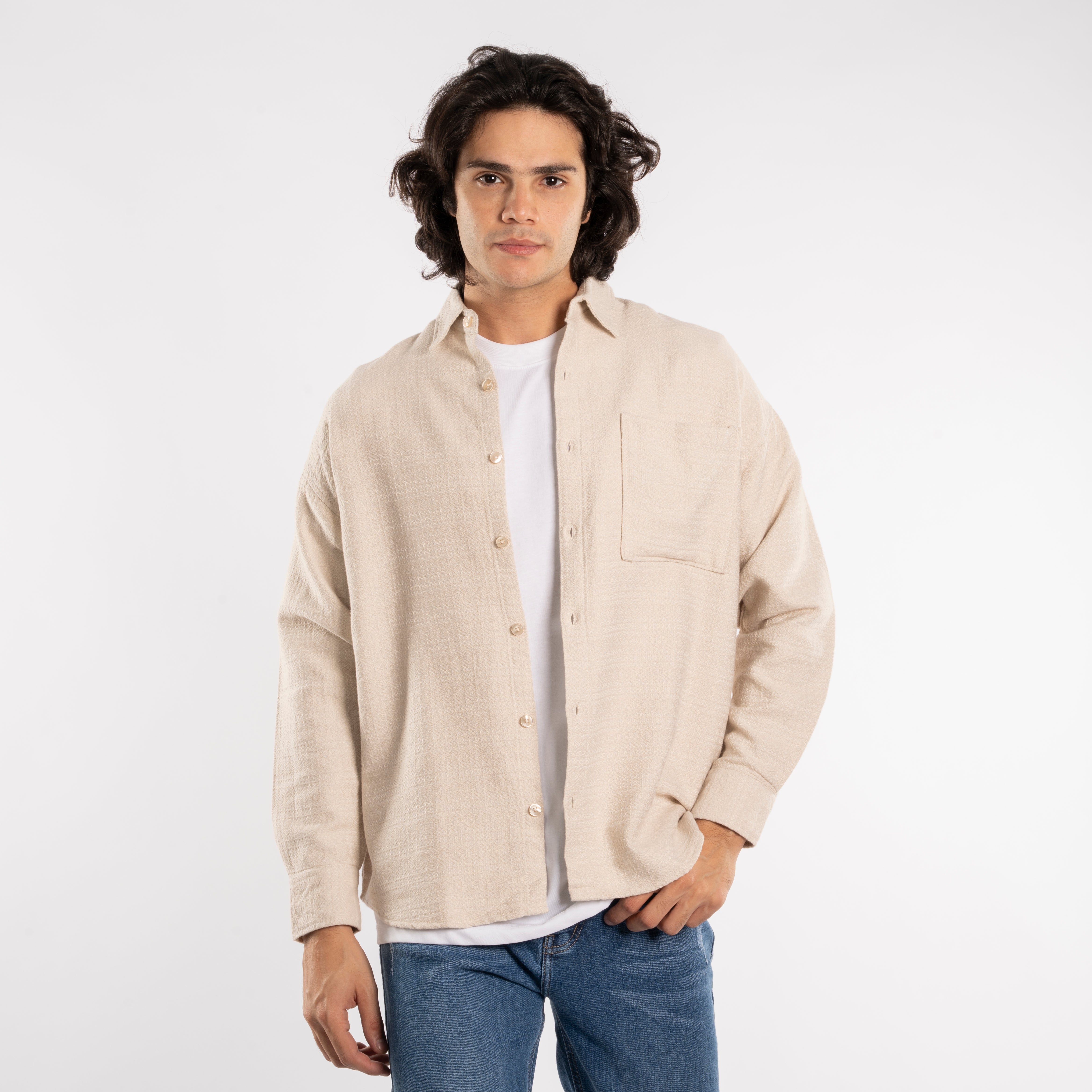 Long Sleeve Shirt - Men - Gabardine