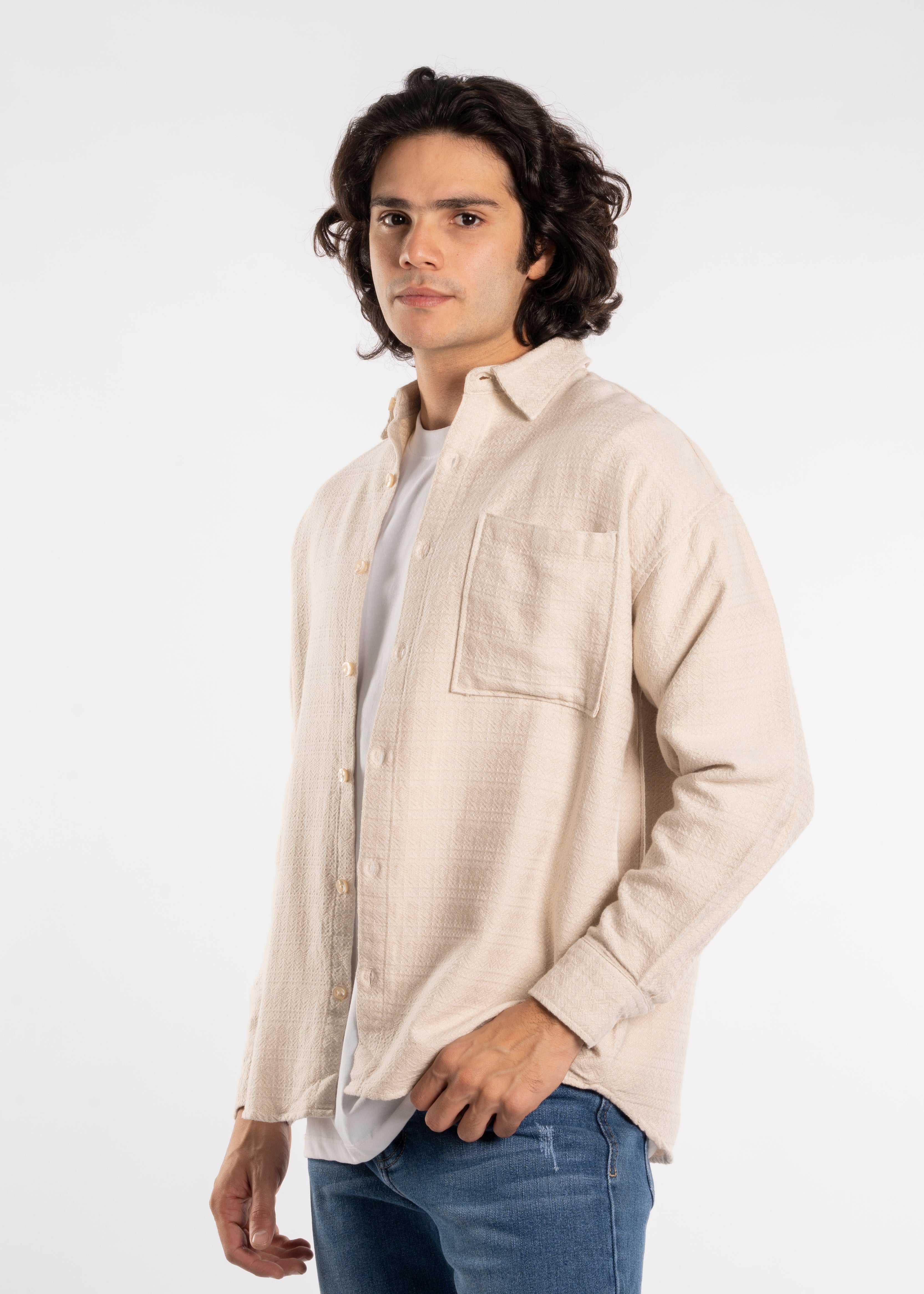 Long Sleeve Shirt - Men - Gabardine
