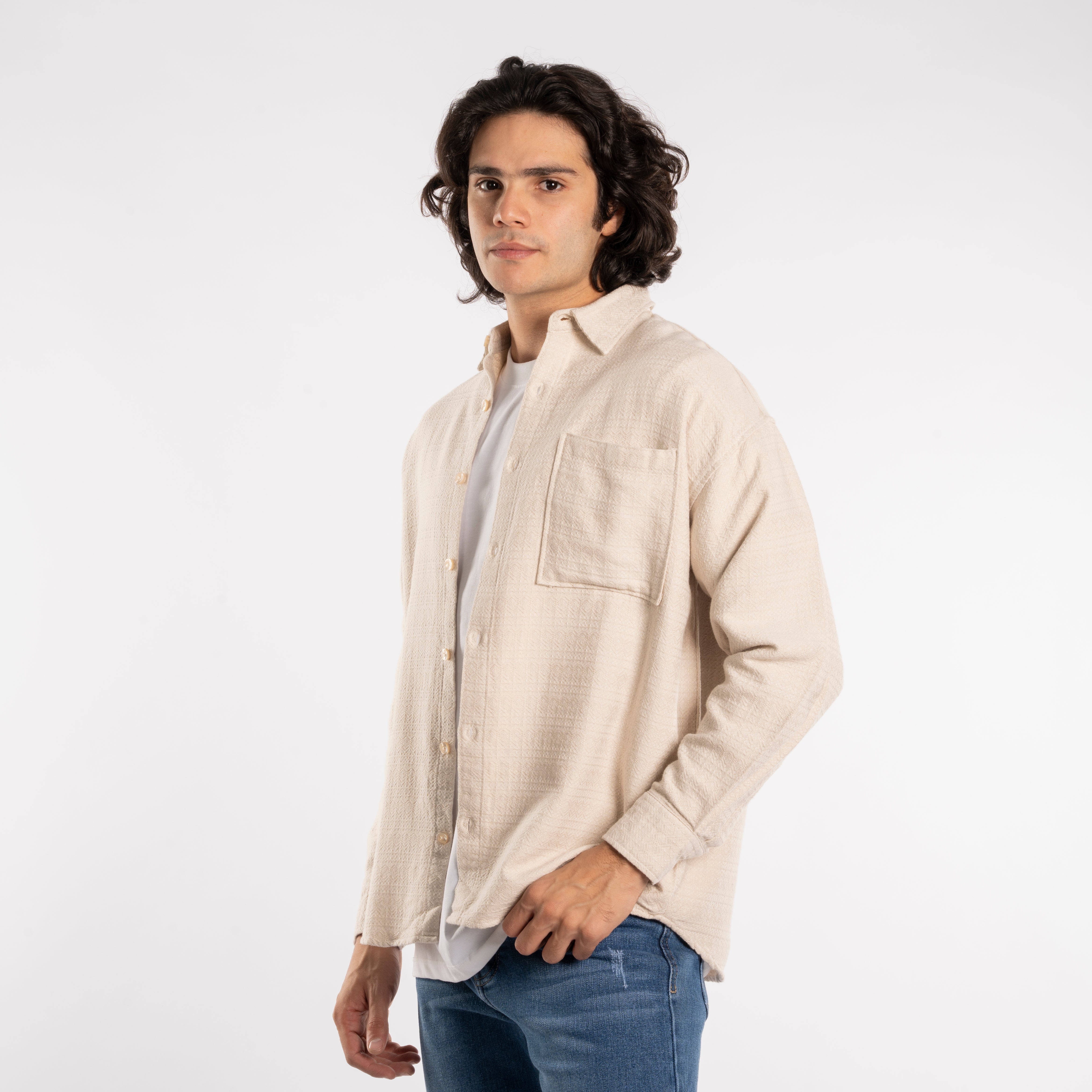 Long Sleeve Shirt - Men - Gabardine