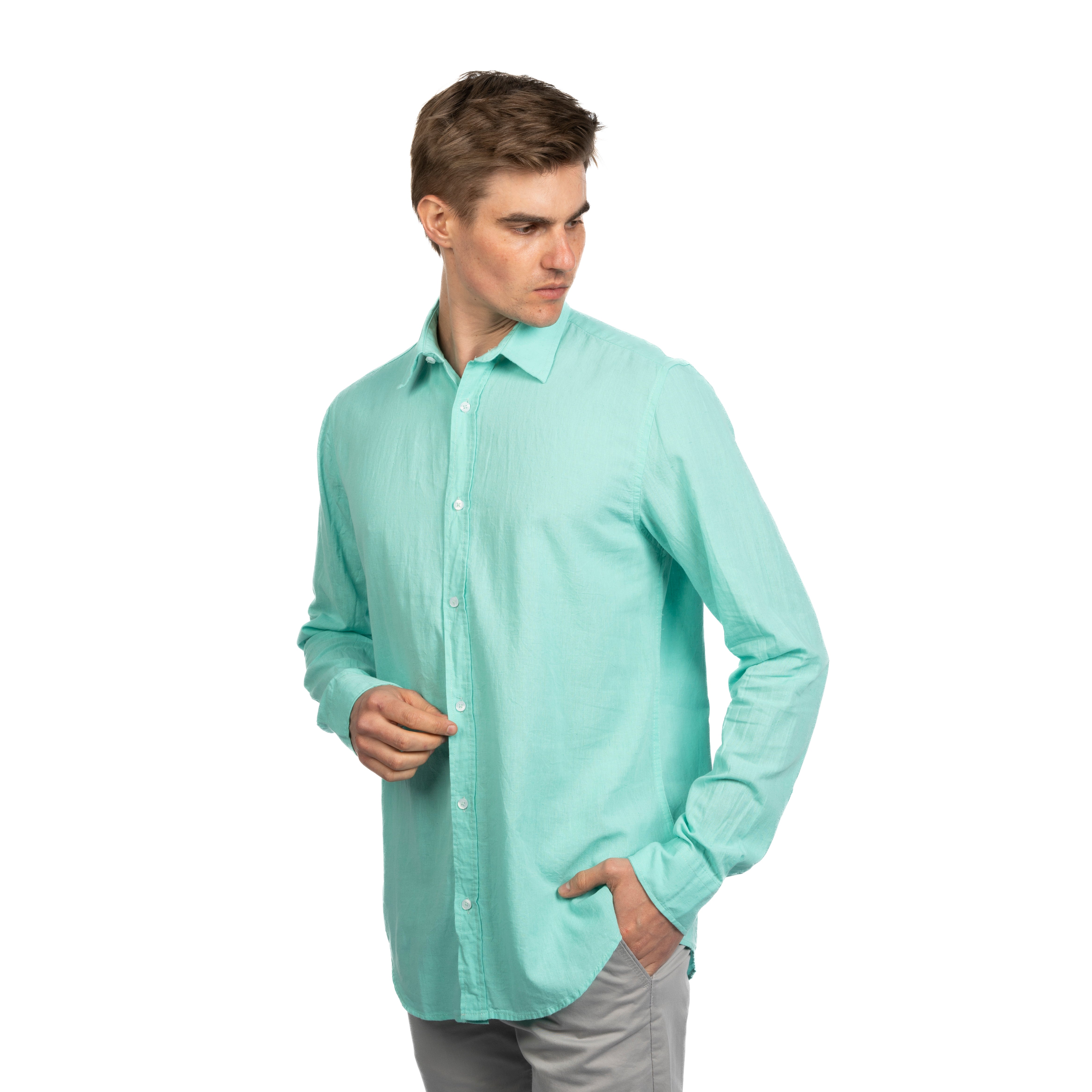 Long Sleeve Shirt - Men - Plain