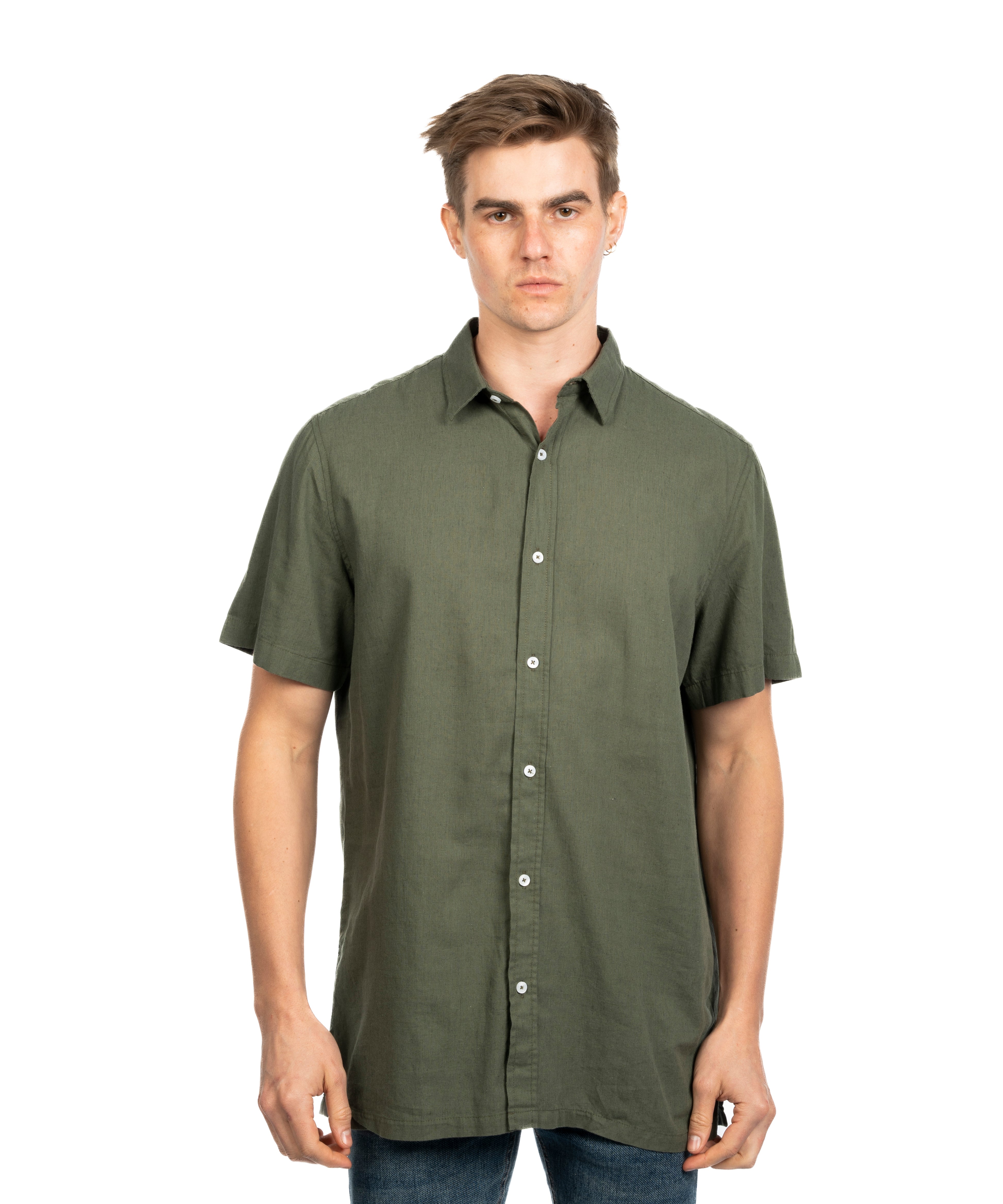 Half Sleeve Shirt - Men - Striped