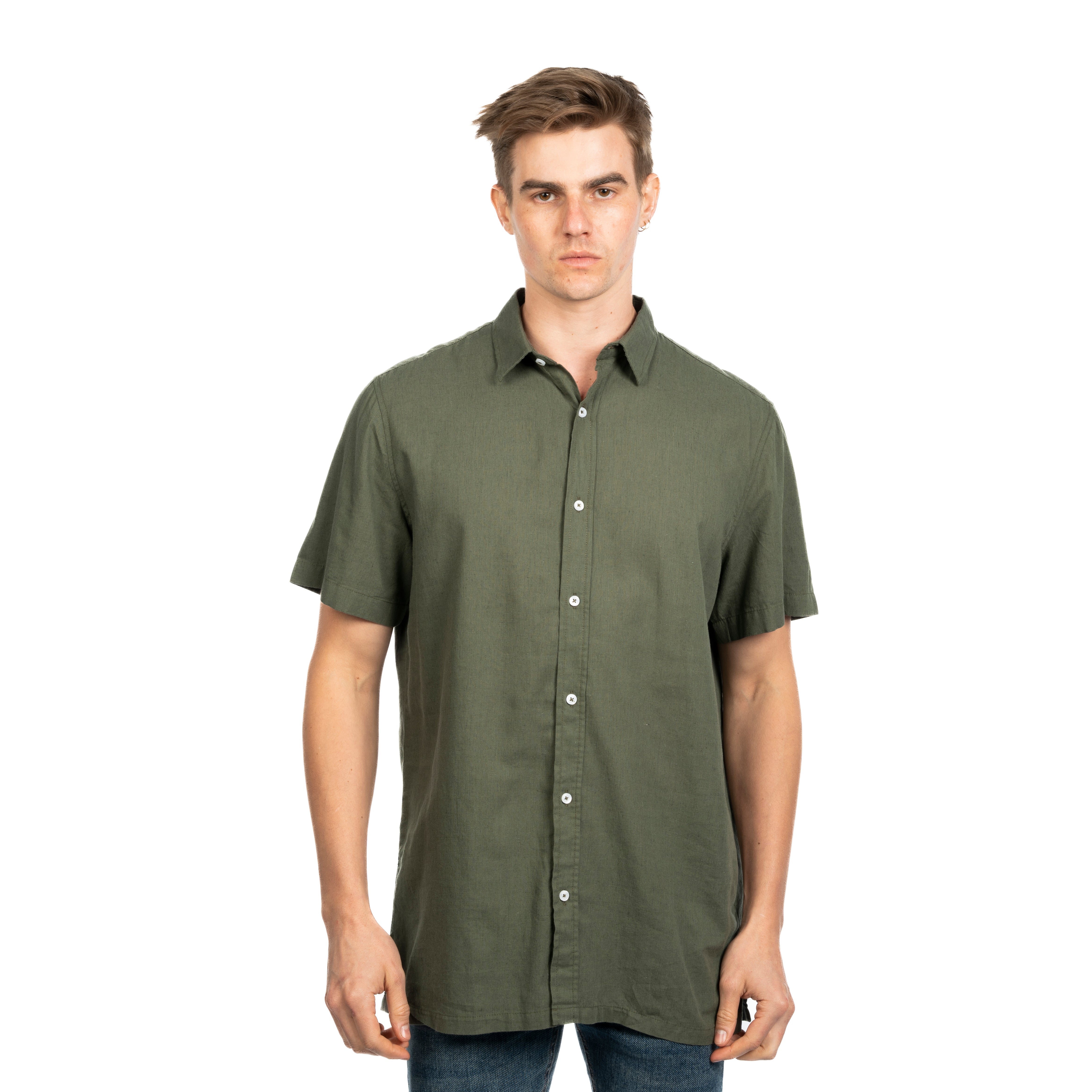 Half Sleeve Shirt - Men - Striped