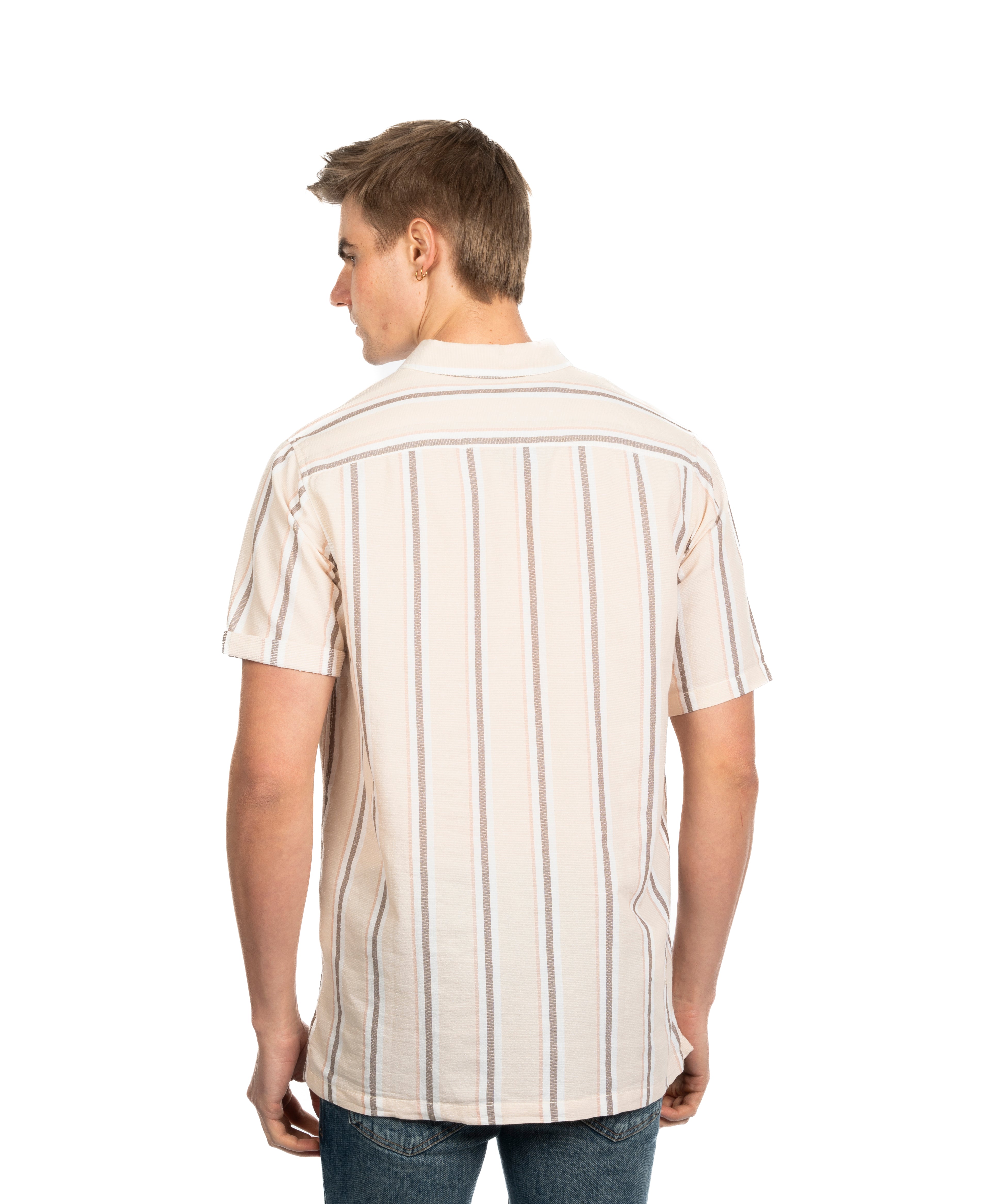 Half Sleeve Shirt - Men - Striped