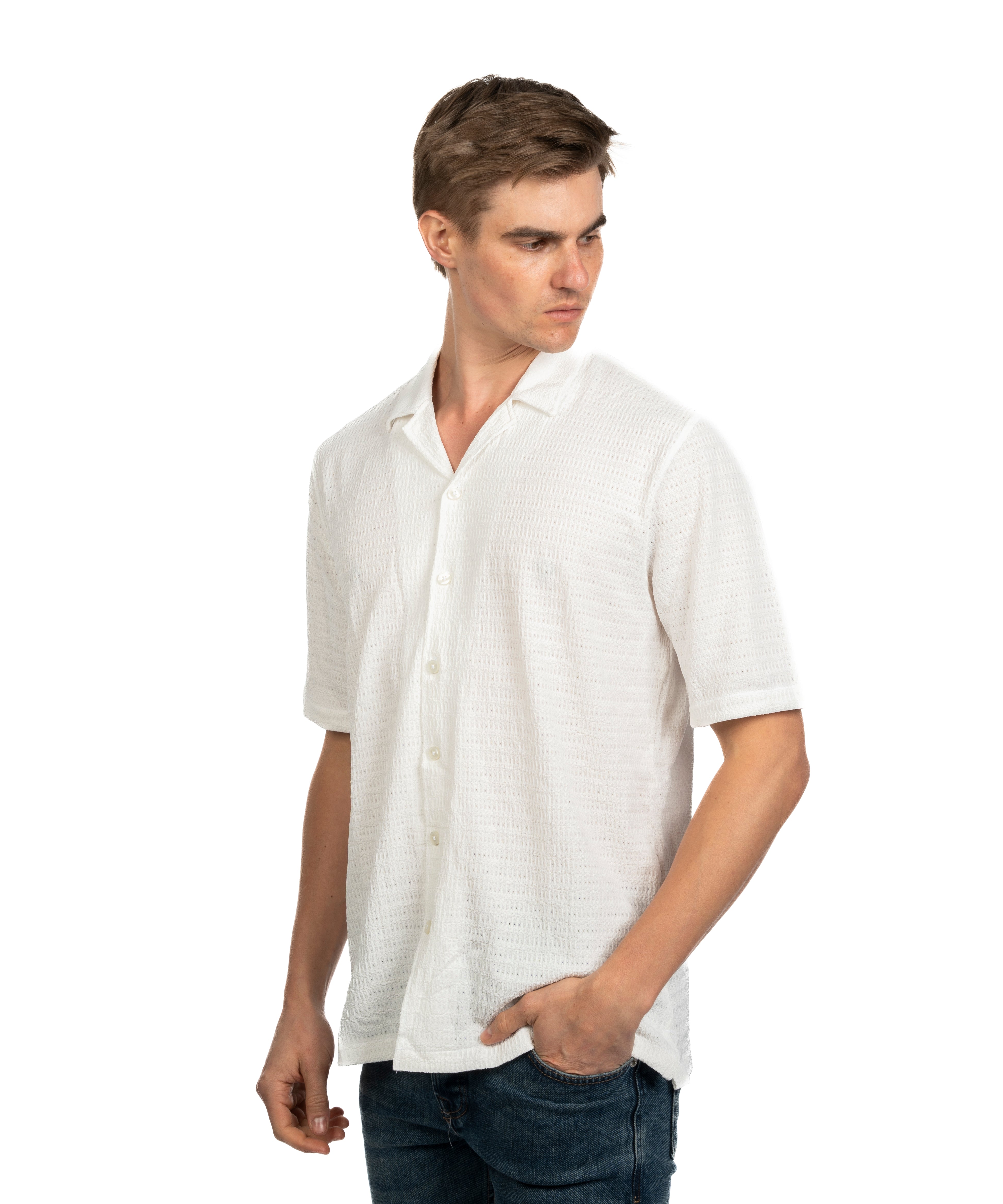 Half Sleeve Shirt - Men - Plain