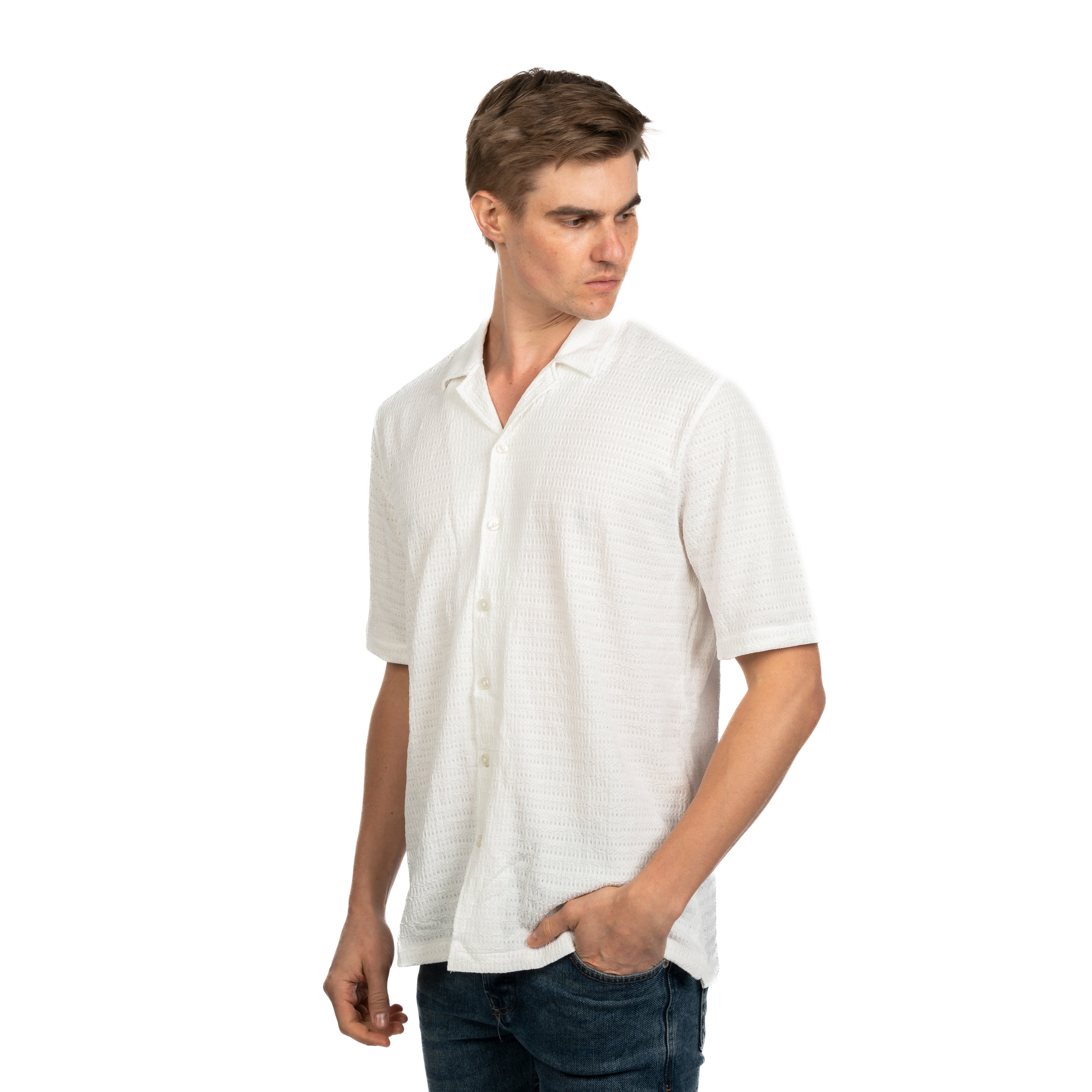 Half Sleeve Shirt - Men - Plain